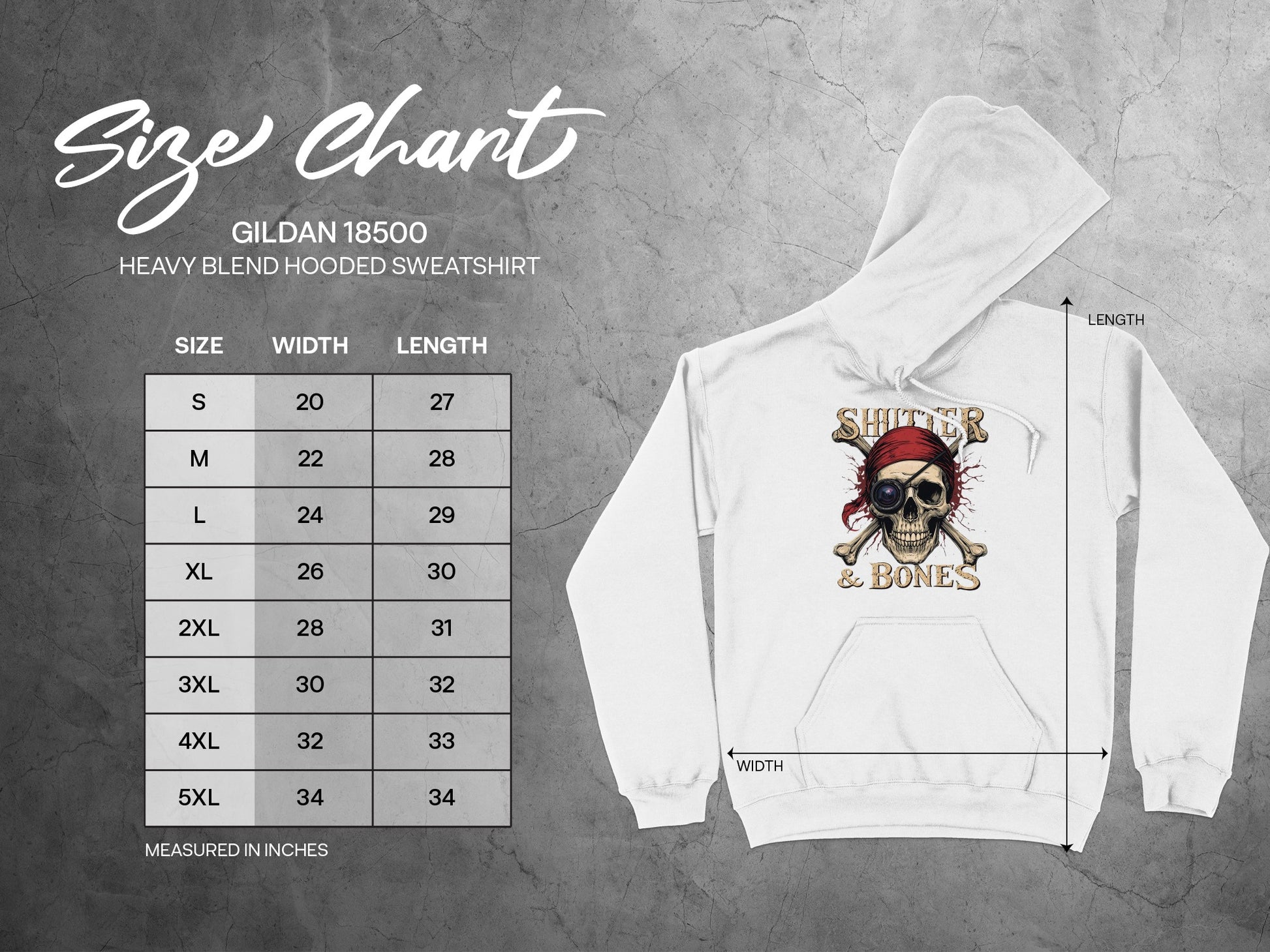 Shiver Me Bones Skull Pirate Theme Hooded Sweatshirt product