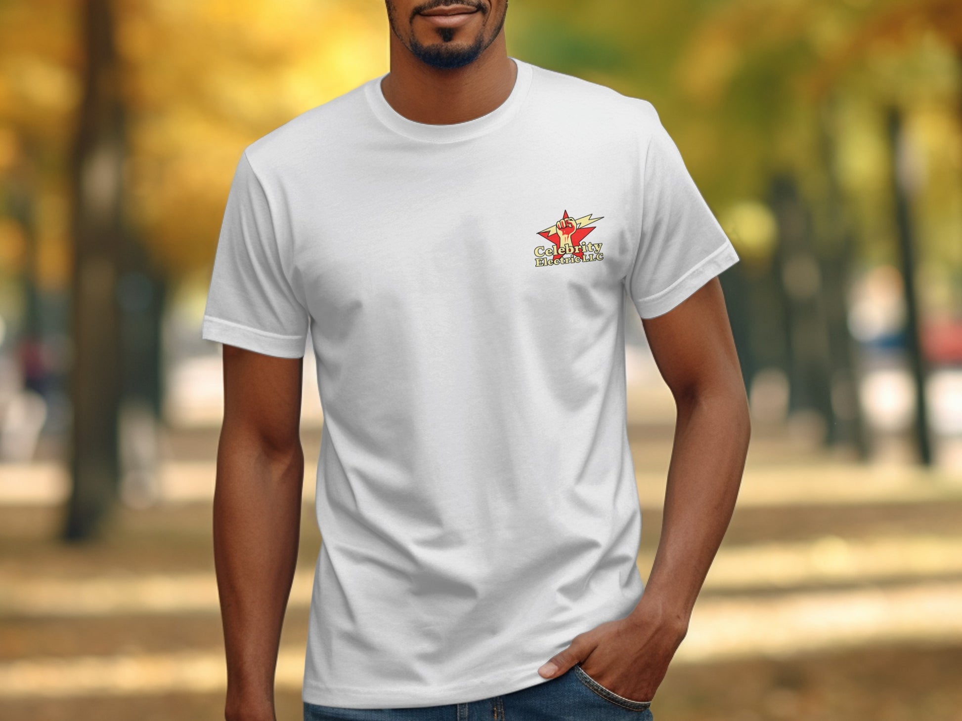 Classic Retro Star Design White T-Shirt product