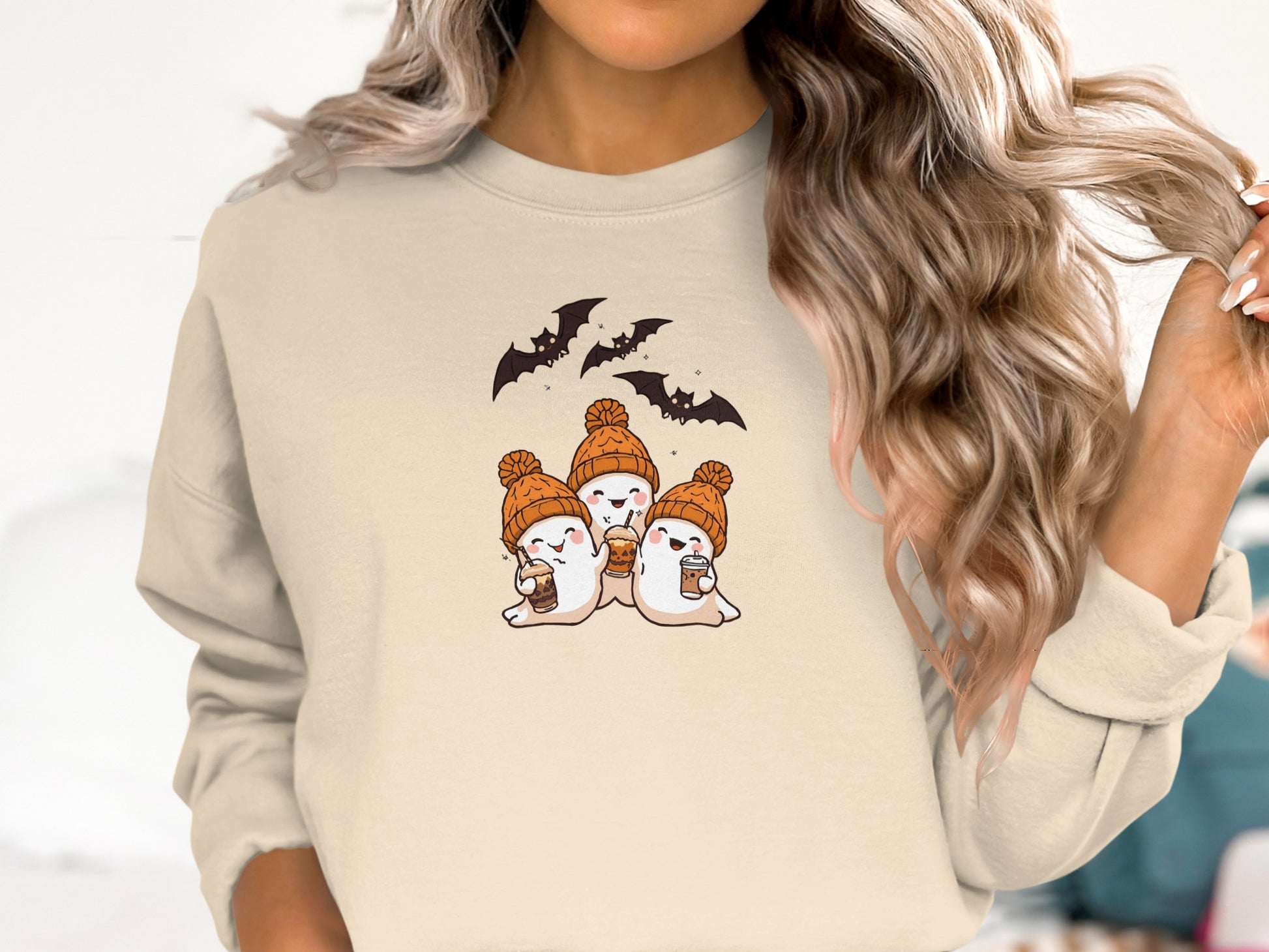 Cute Halloween Themed Ghosts Sweatshirt product type