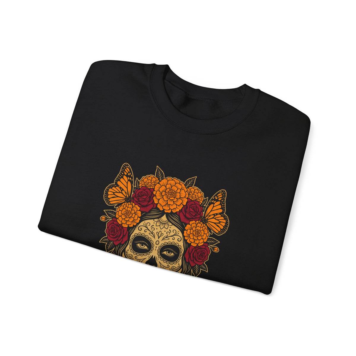 Día de los Muertos Catrina Elegance | Sugar Skull Marigold Sweatshirt
