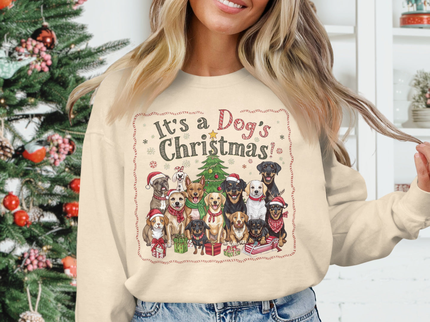 It's a Dog's Christmas Festive Holiday Sweatshirt