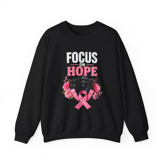 Focus on Hope | Breast Cancer Awareness Unisex Crewneck Sweatshirt