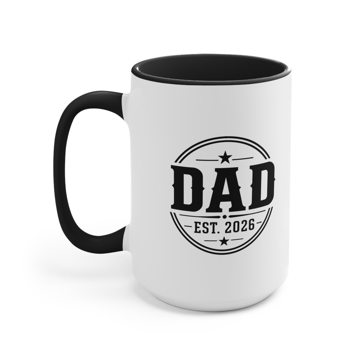 Dad Est. 2026 Accent Mug