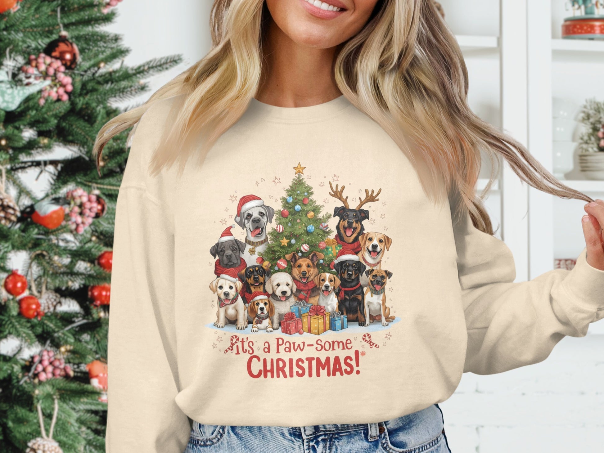 It's a Paw-some Christmas Dogs Sweater