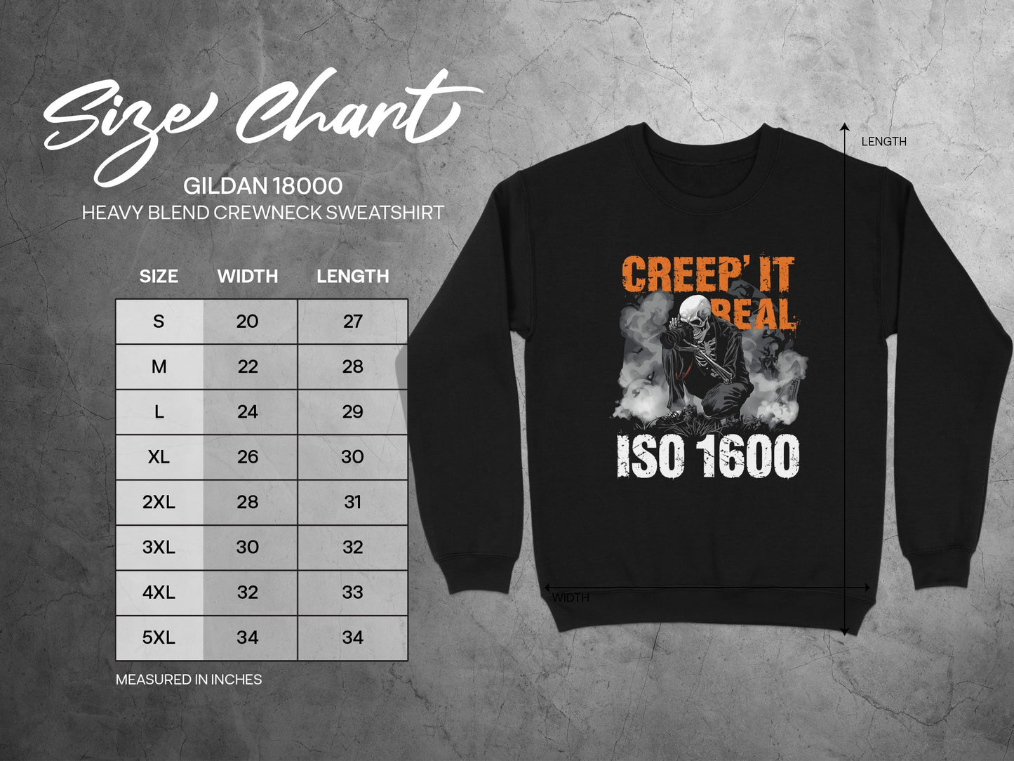 Creep' It Real ISO 1600 Graphic Crewneck Sweatshirt product