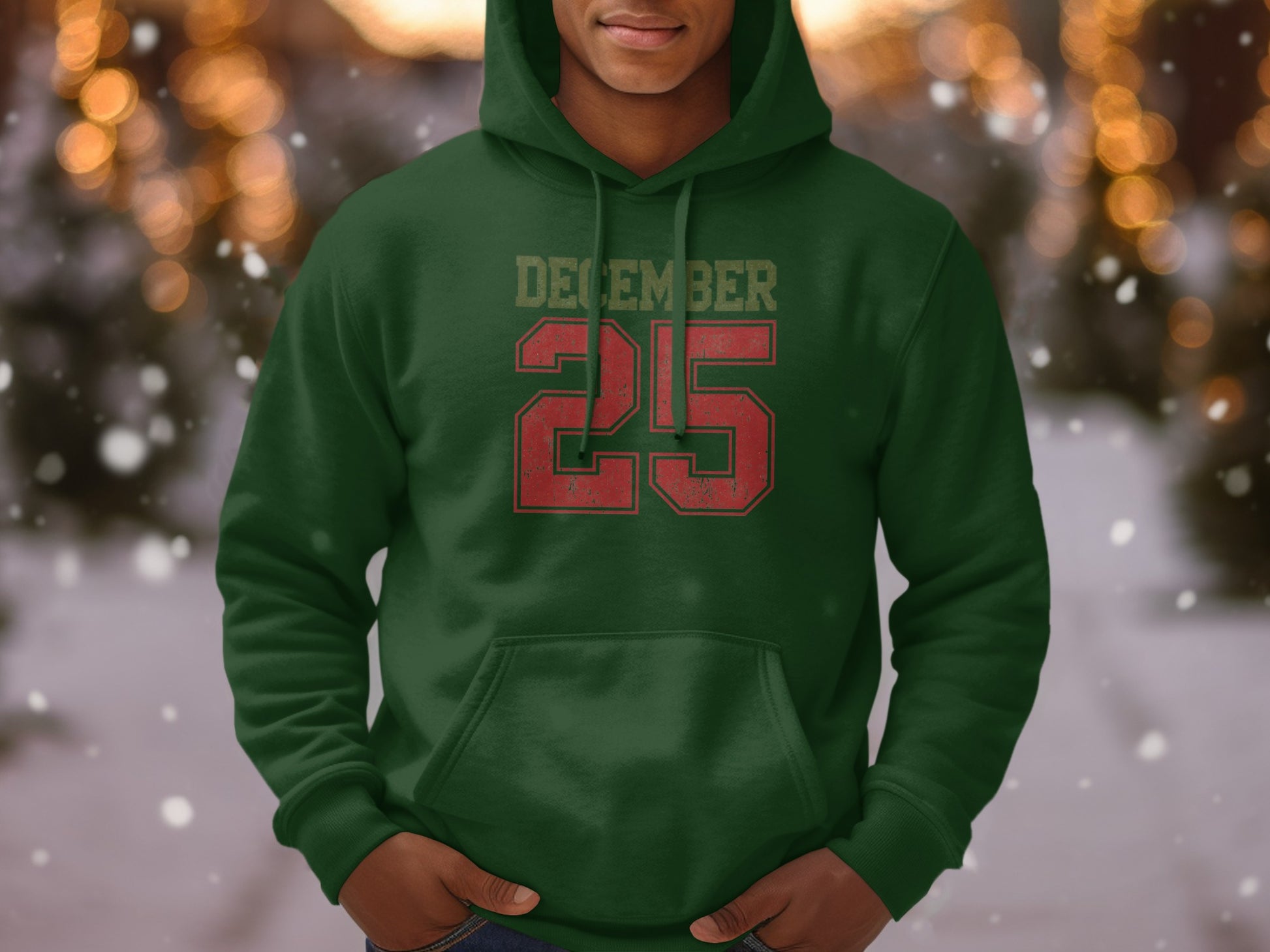 December 25 Green Holiday Hoodie Winter Apparel
