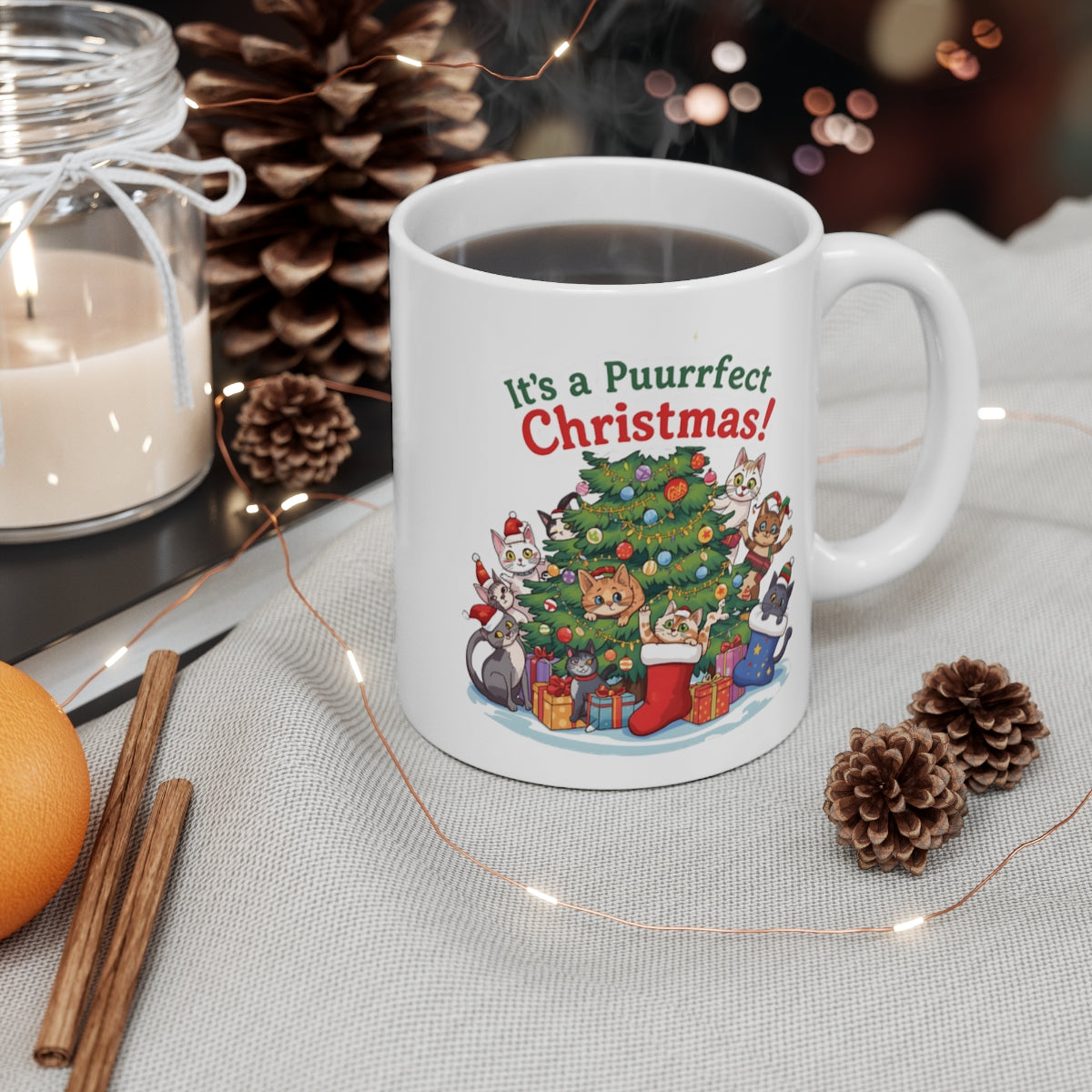 It's a Puurrrfect Christmas Festive Holiday Mug