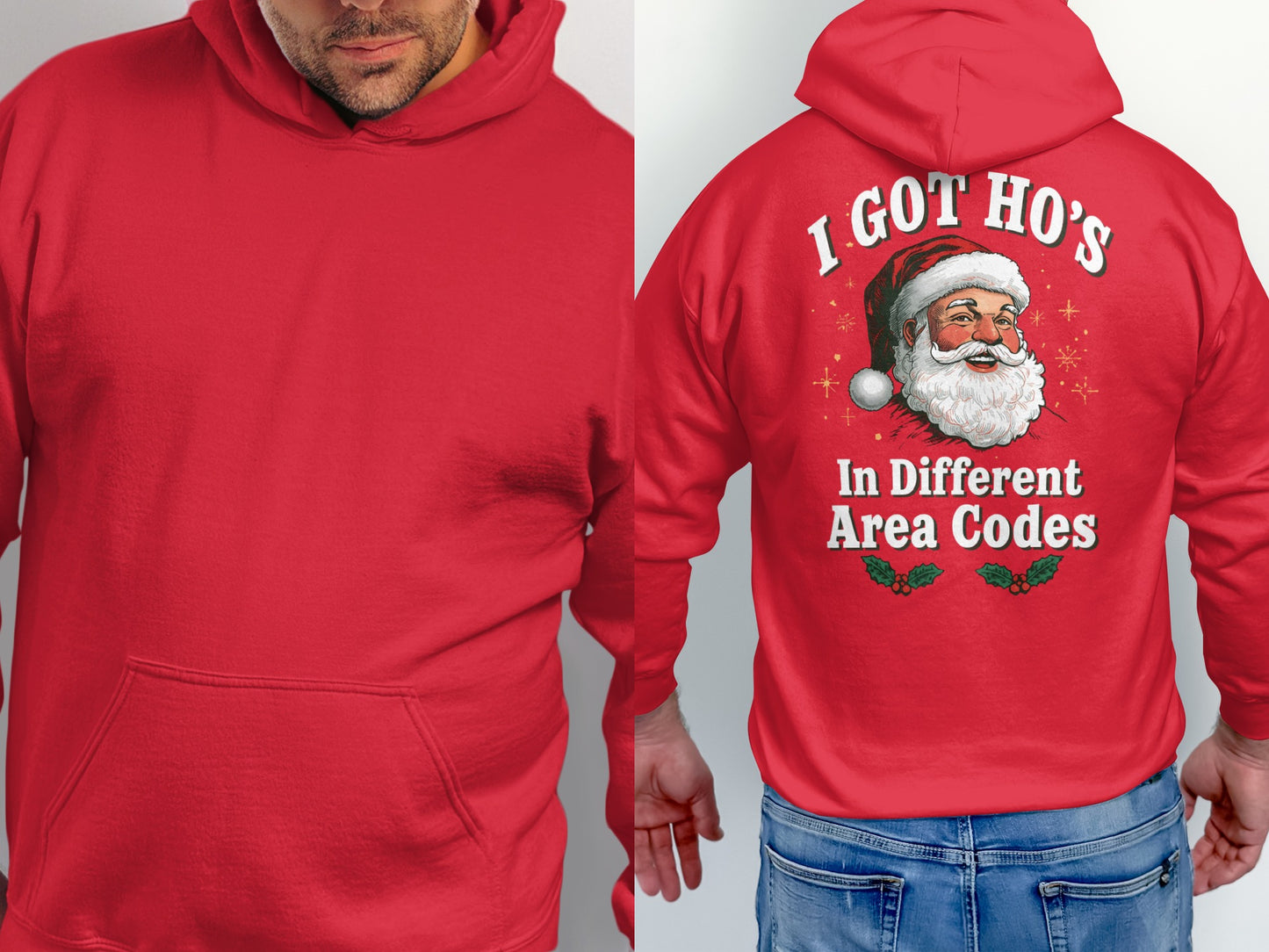 Funny Santa Sweatshirt with Hilarious Holiday Message