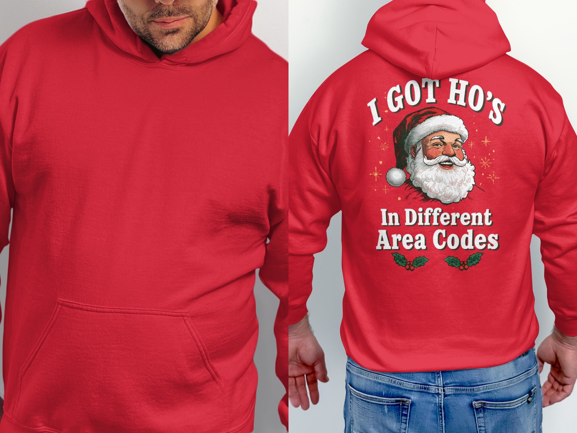 Funny Santa Sweatshirt with Hilarious Holiday Message