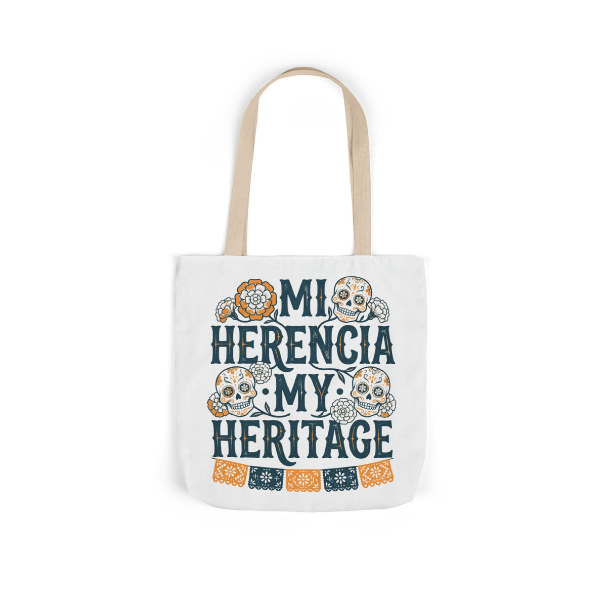 Mi Herencia My Heritage | Bilingual Día de los Muertos Tote Bag
