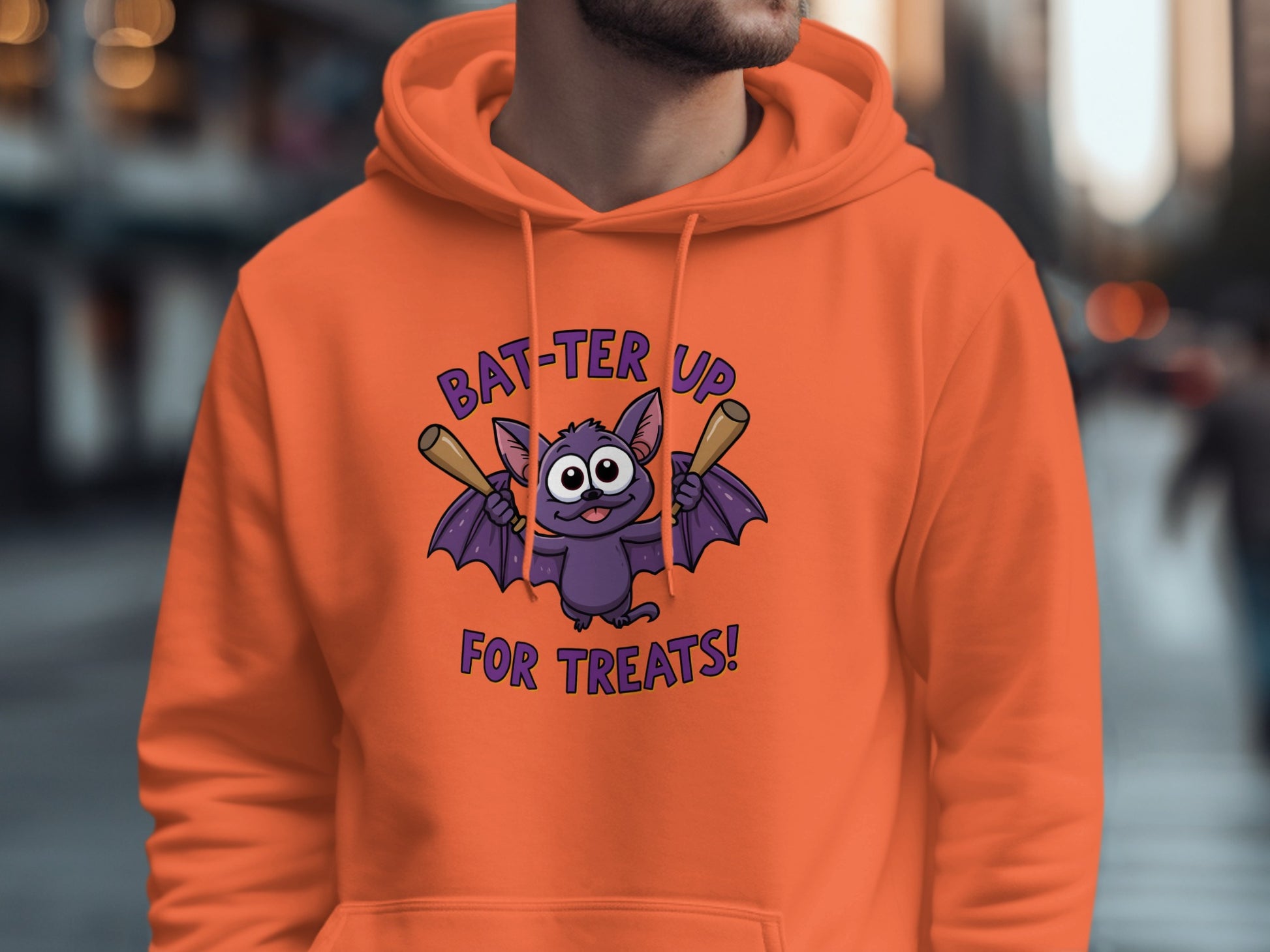 Batter Up for Treats Cute Bat Character Hoodie product