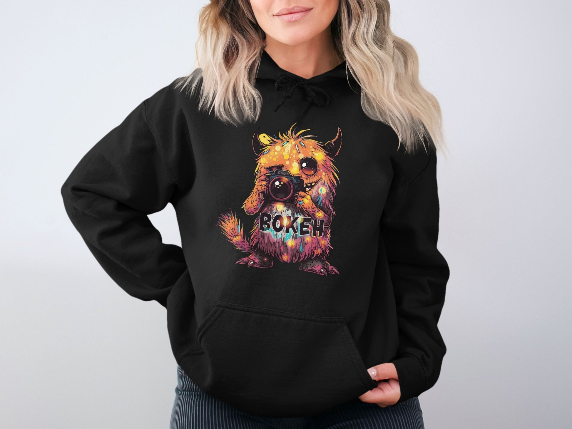 Cute Colorful Dog Bokeh Print Hoodie Unique Product
