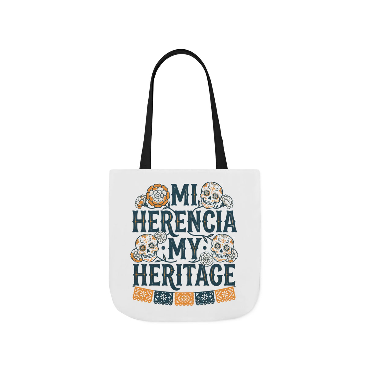 Mi Herencia My Heritage | Bilingual Día de los Muertos Tote Bag