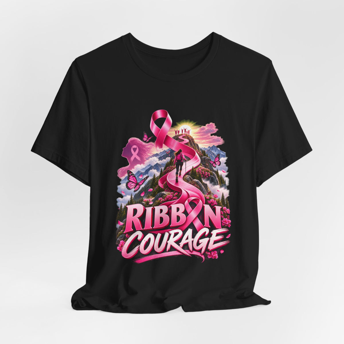 Ribbon Courage | Breast Cancer Awareness Unisex T-Shirt