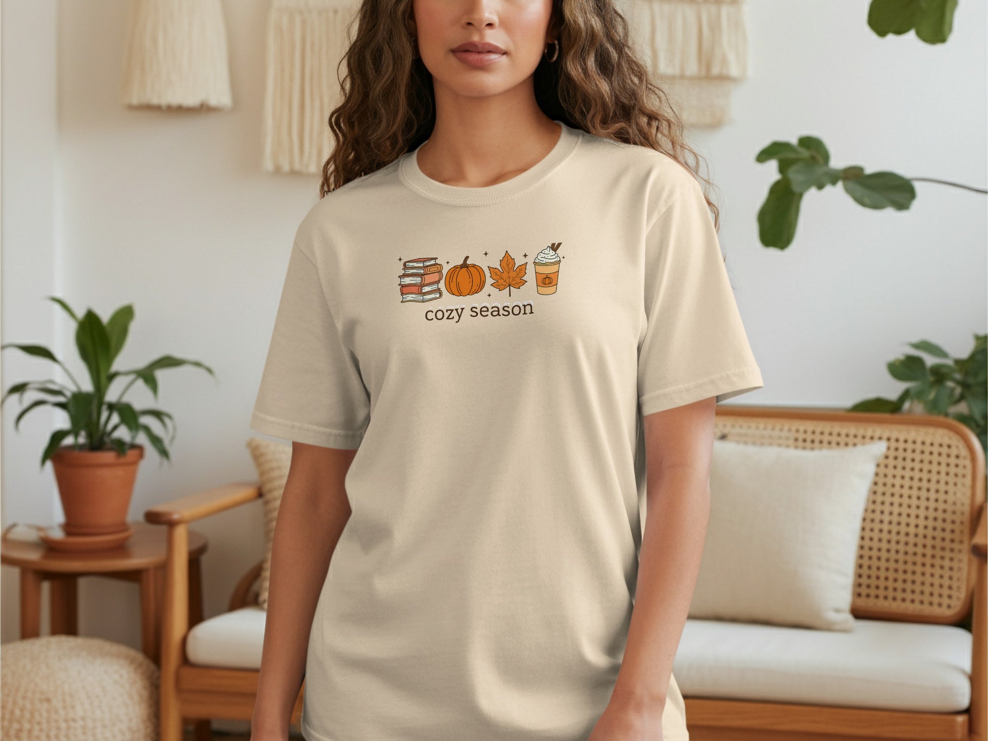 Cozy Season Autumn Design Short Sleeve Shirt product type