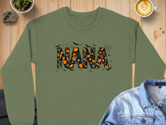 Festive Halloween Themed Nana Sweatshirt Product Type