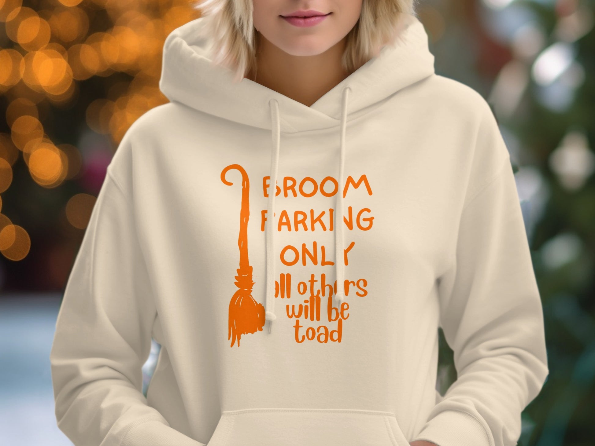 Funny Halloween Broom Parking Only Hoodie product type