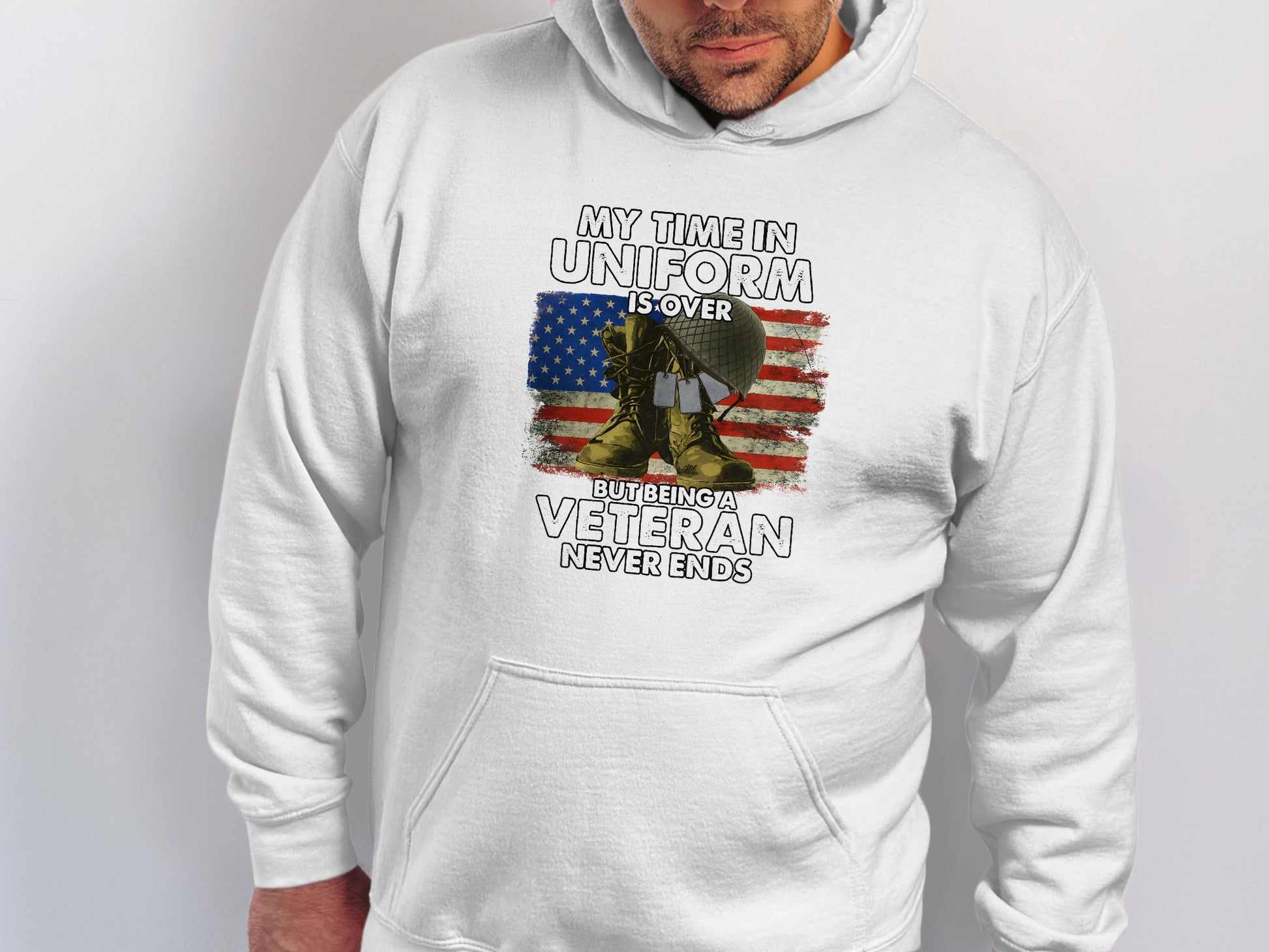 My Time in Uniform Is Over Veteran Hoodie
