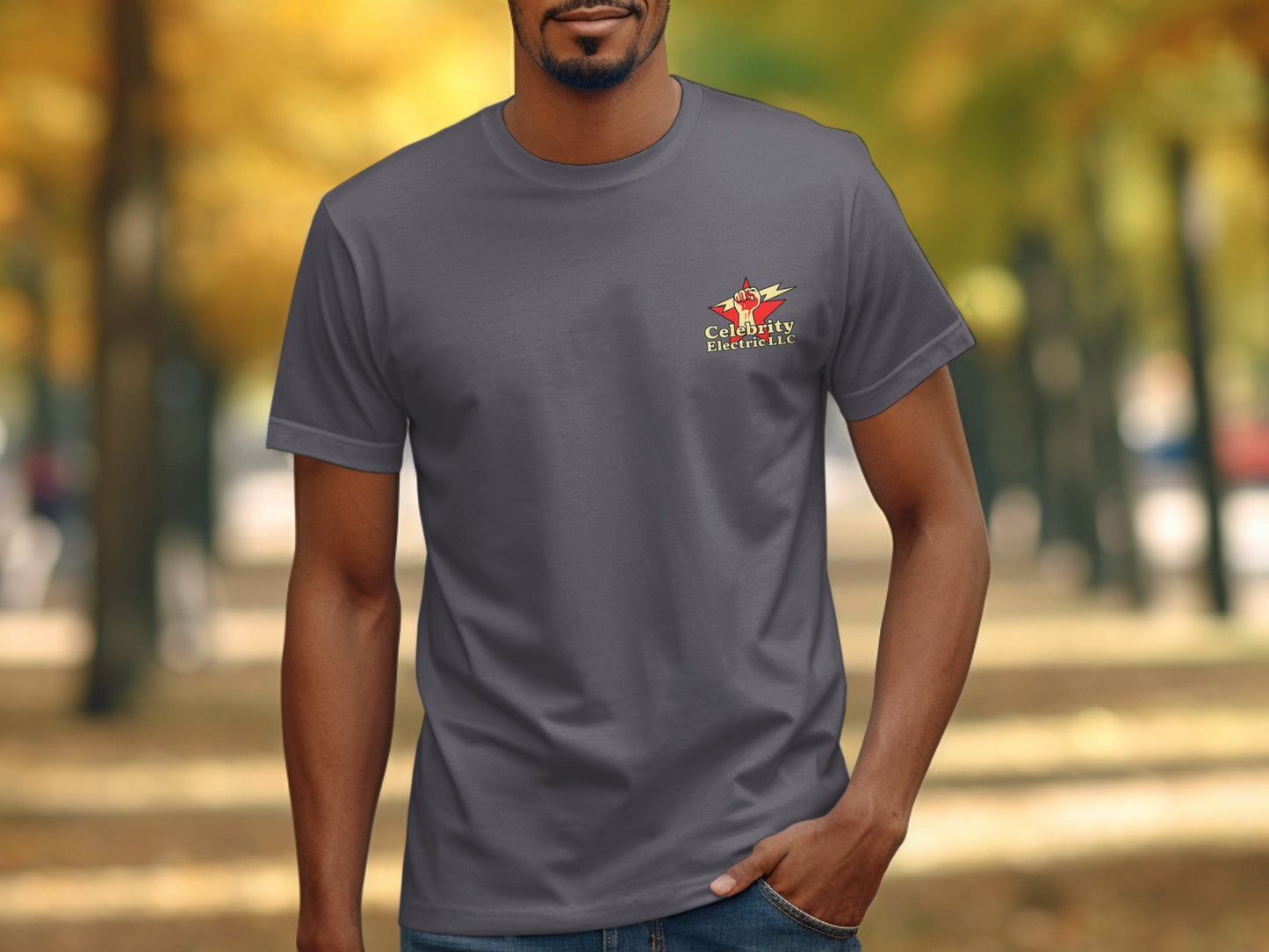 Celebrity Electric LLC Grey Logo T-Shirt product type