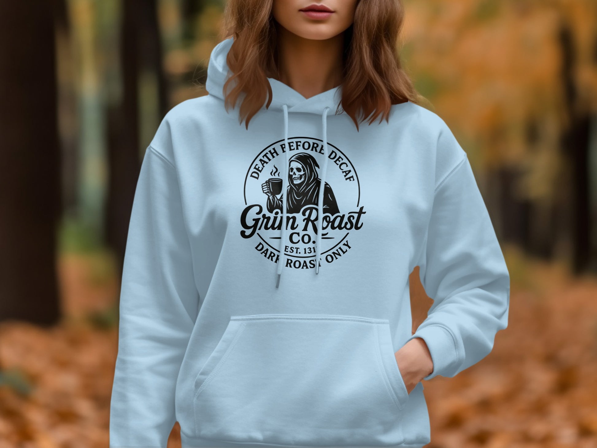 Death Before Decaf Grim Roast Co Hoodie product type