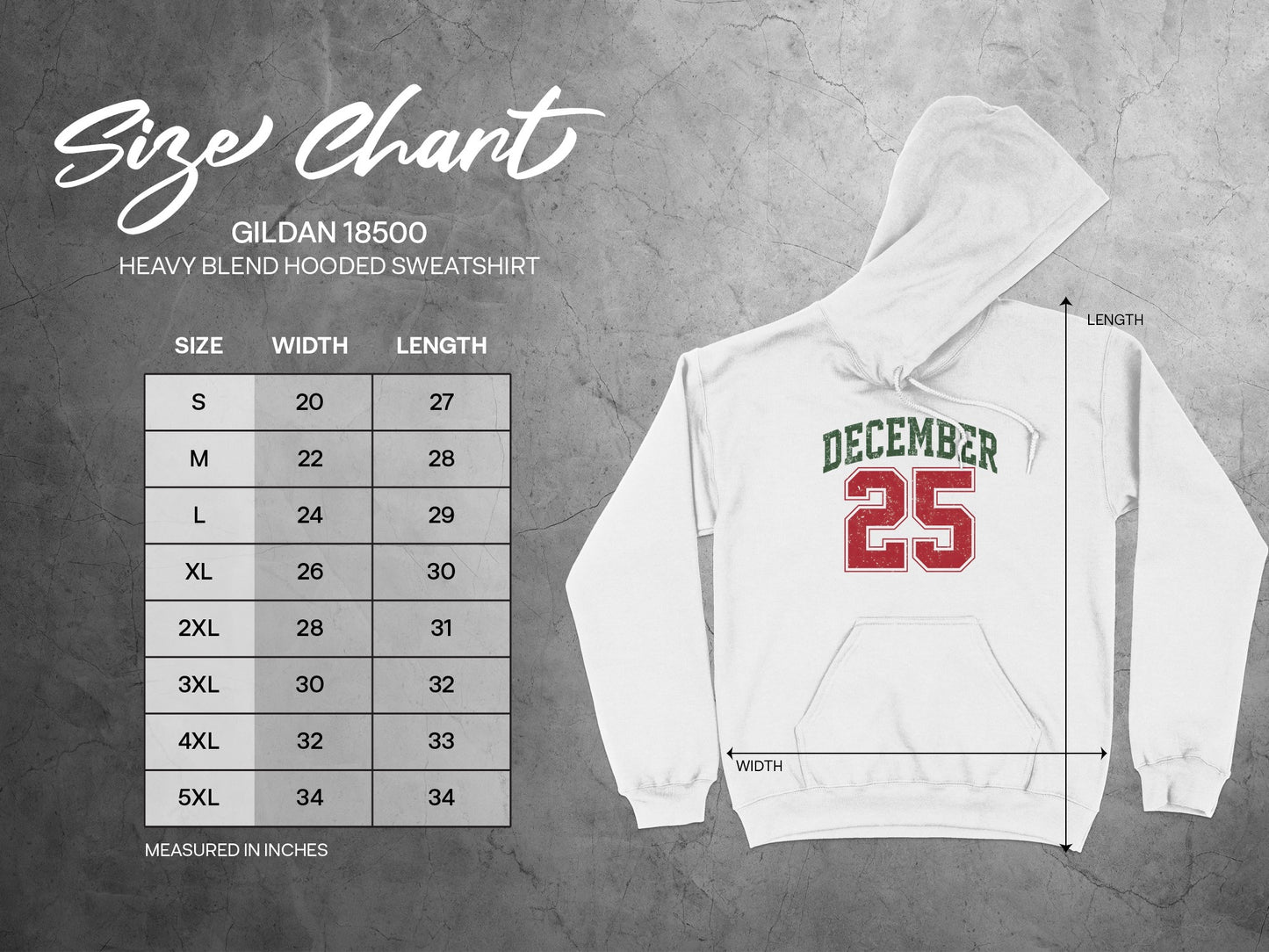 December 25 Gildan 18500 Heavy Blend Hooded Sweatshirt