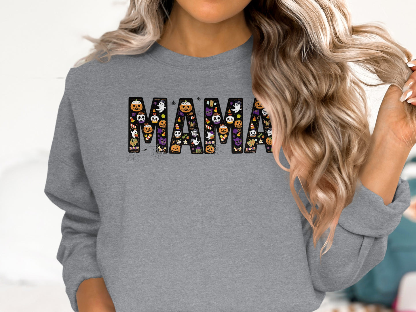 Halloween Themed Mama Graphic Sweatshirt product type