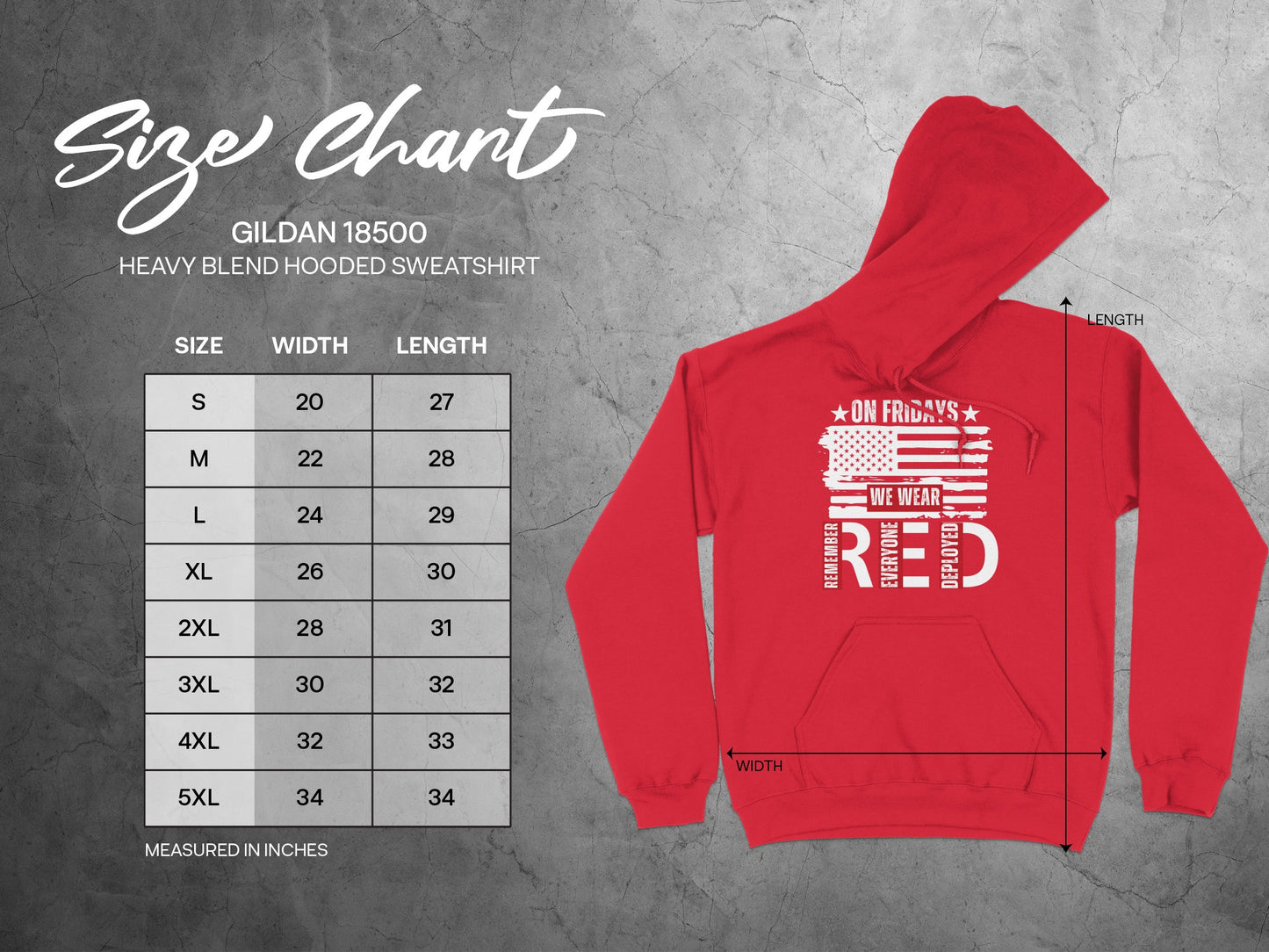 On Fridays We Wear Red Hooded Sweatshirt