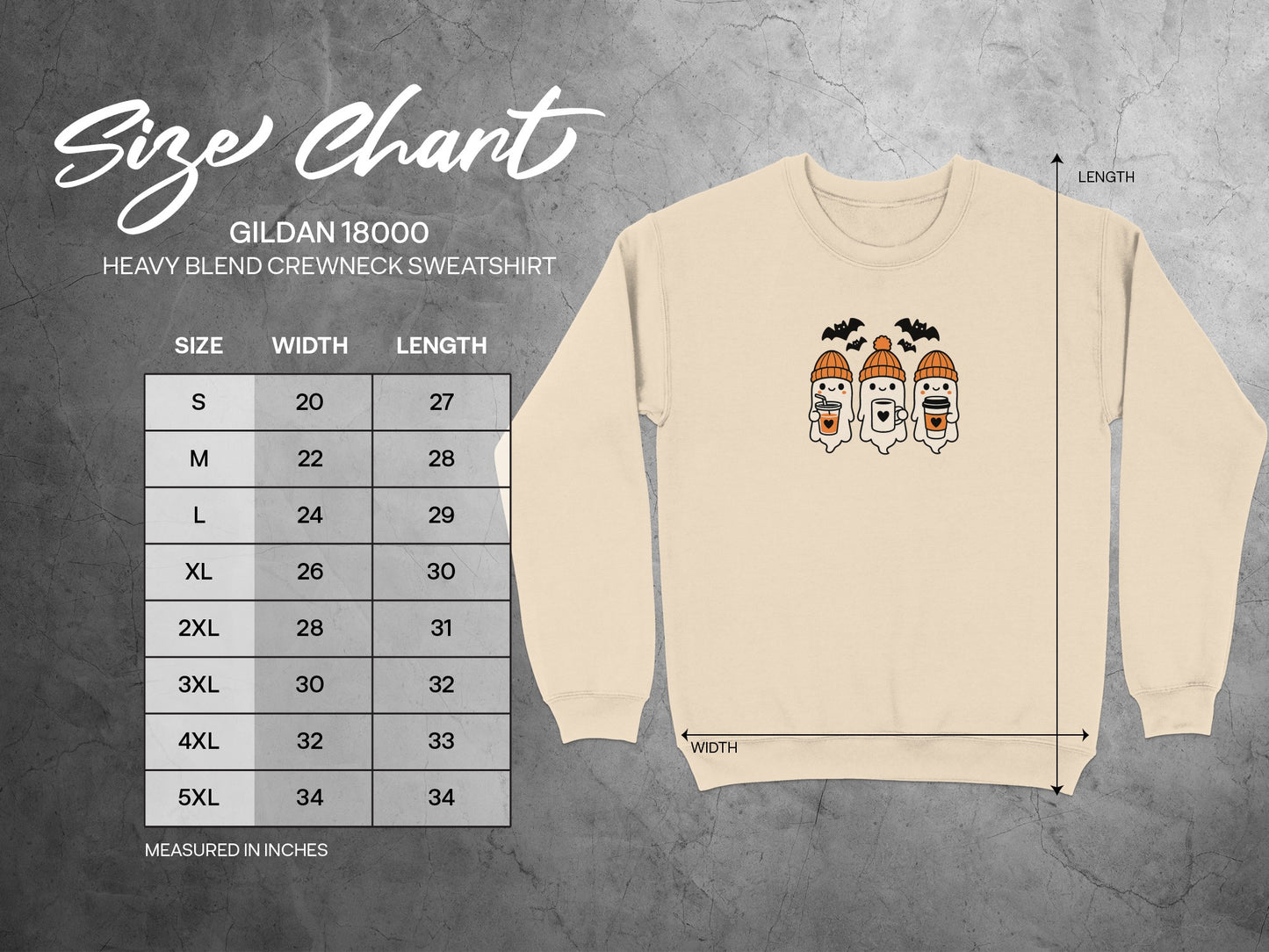 Halloween Ghost Bat Crewneck Sweatshirt product