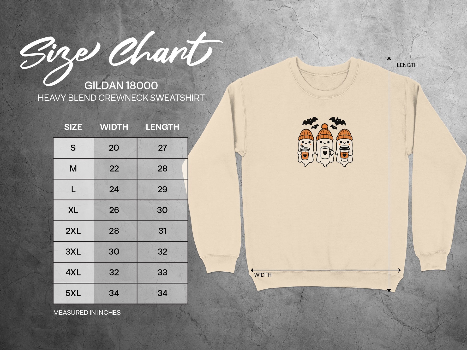 Halloween Ghost Bat Crewneck Sweatshirt product