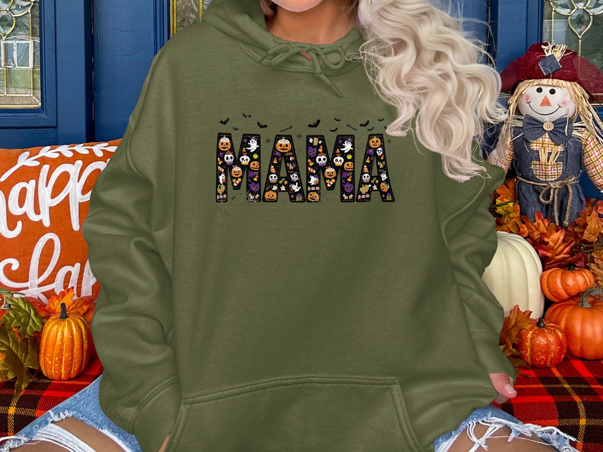 Halloween Themed Mama Hoodie Perfect Fall Season Product