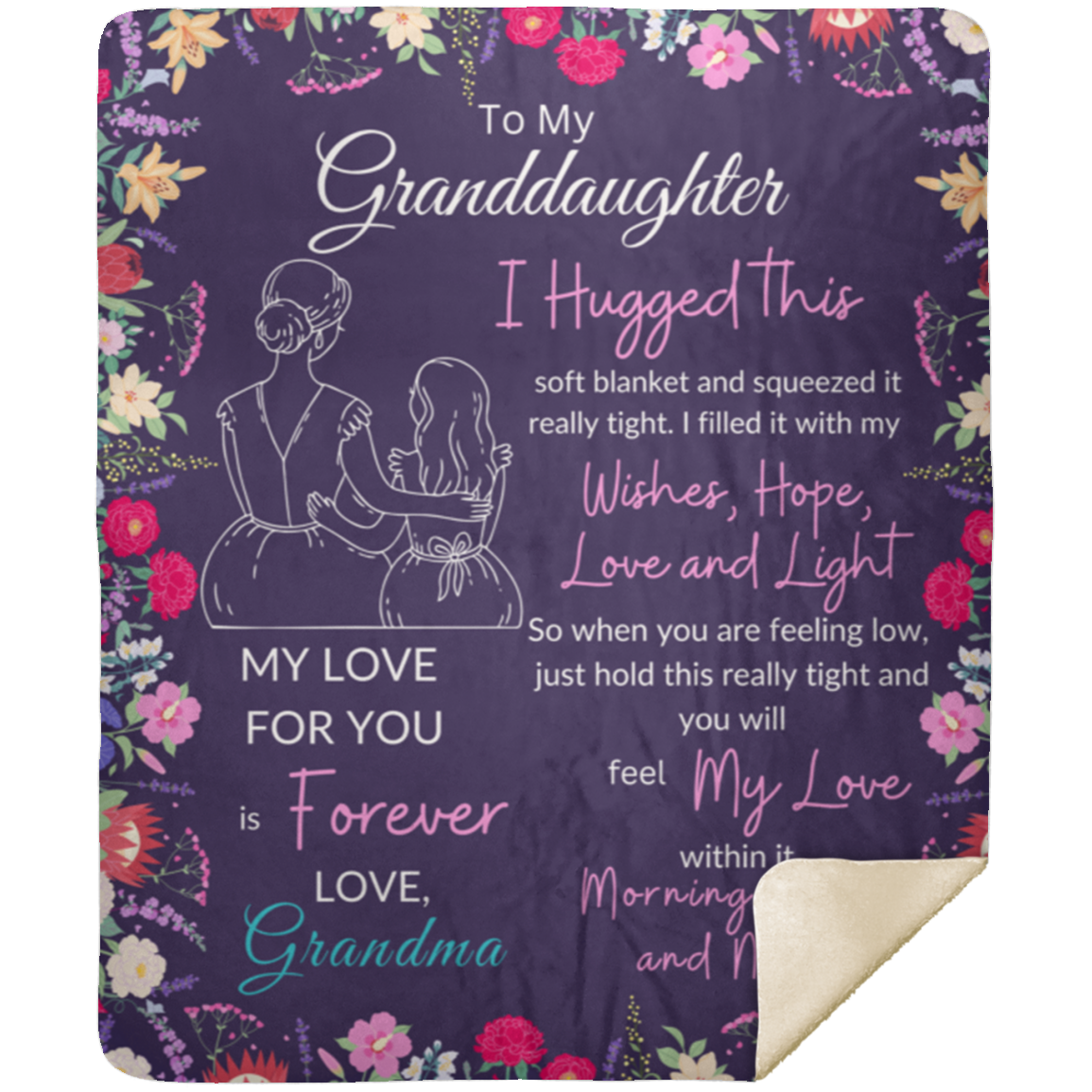 To My Granddaughter | I Hugged This | Blanket V2