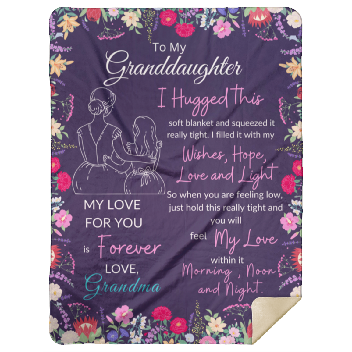 To My Granddaughter | I Hugged This | Blanket V2