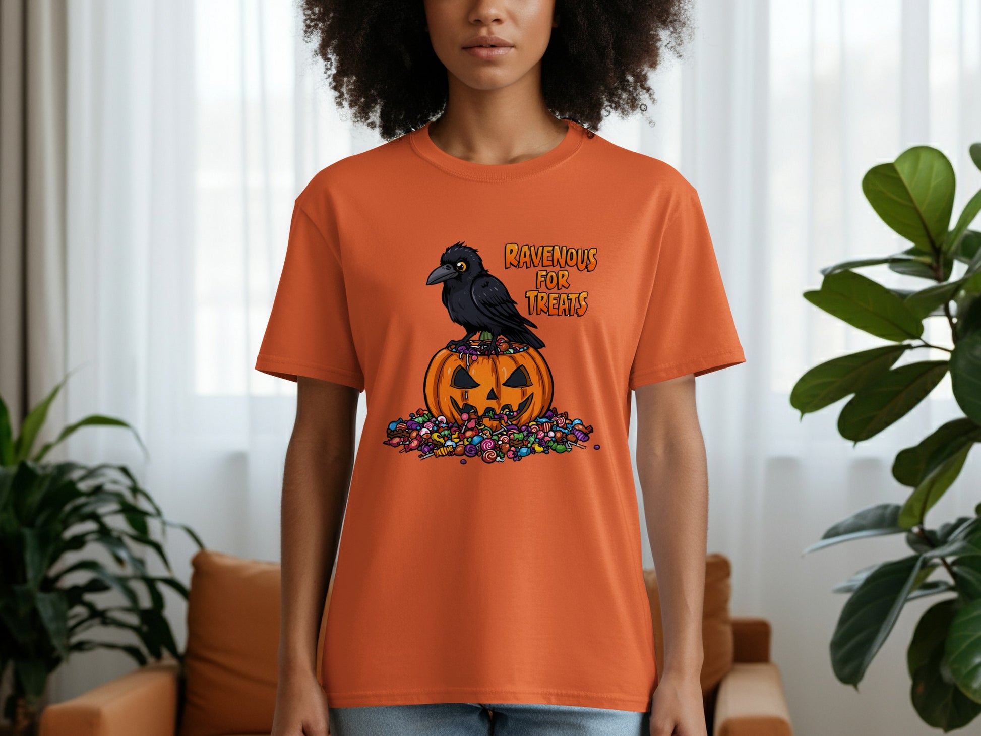 Ravenous For Treats Halloween Crow T-shirt product type