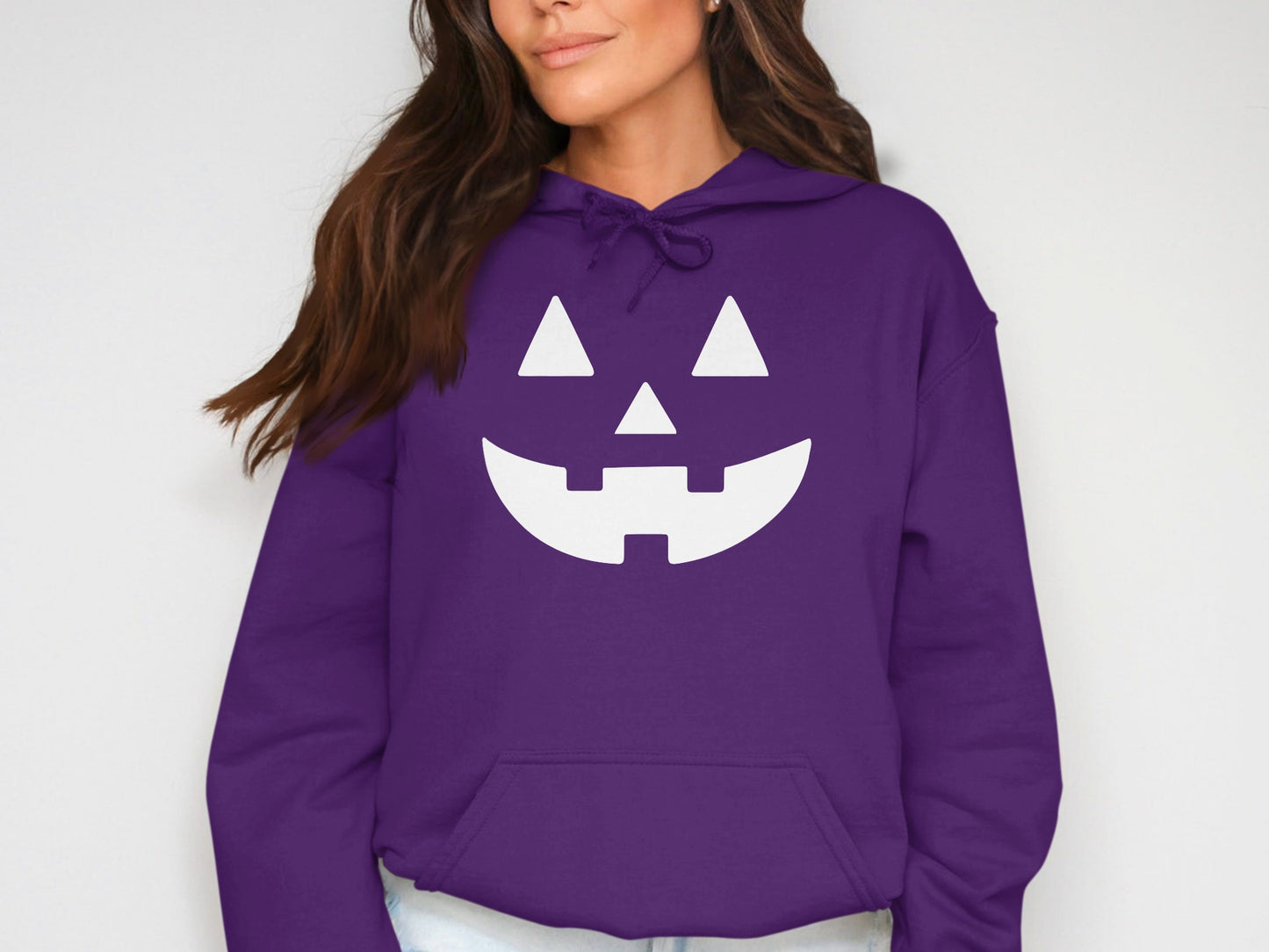 Halloween Purple Hoodie with Smiling Jack O Lantern product
