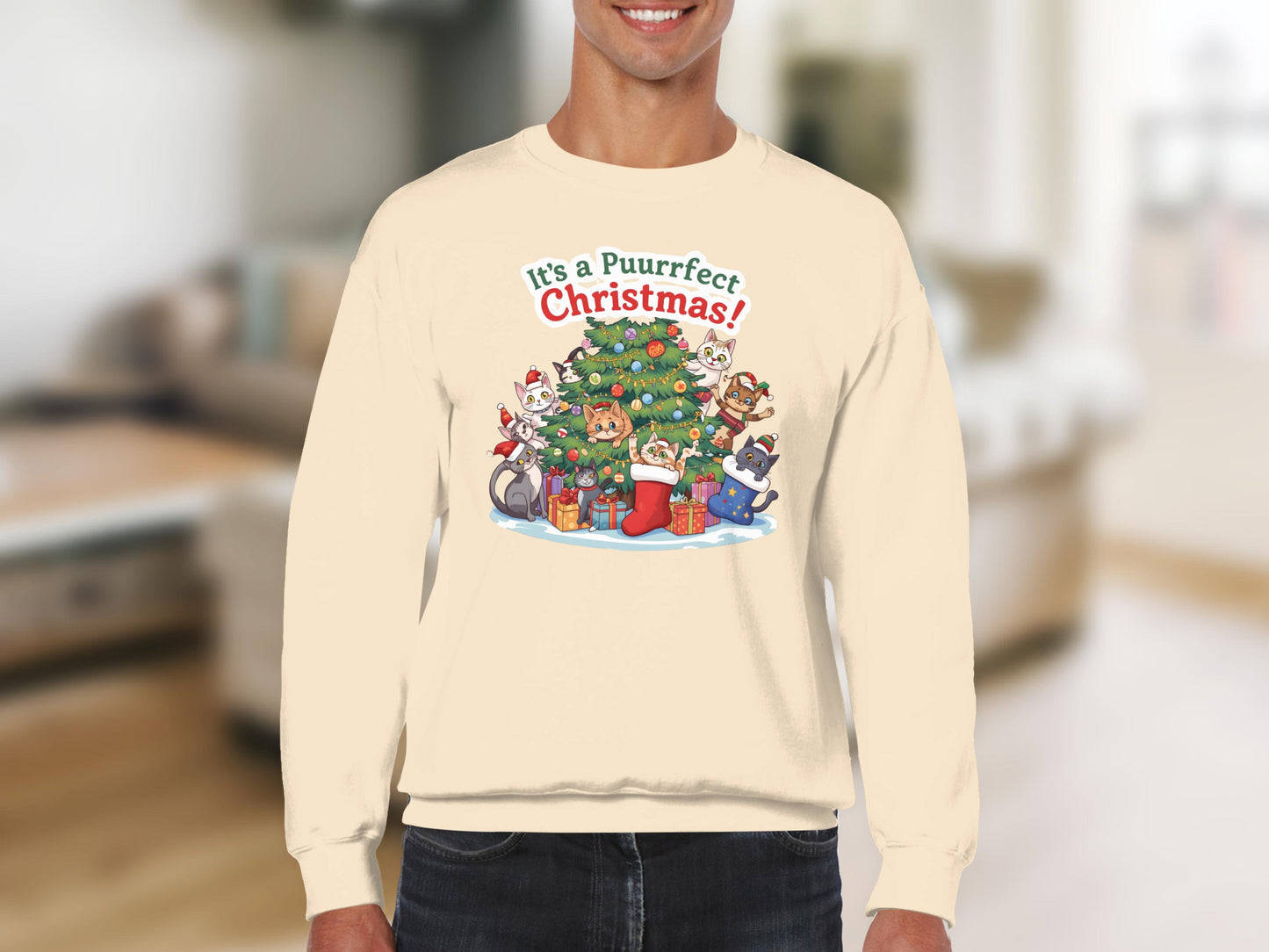 It's a Puurrfect Christmas Holiday Sweatshirt