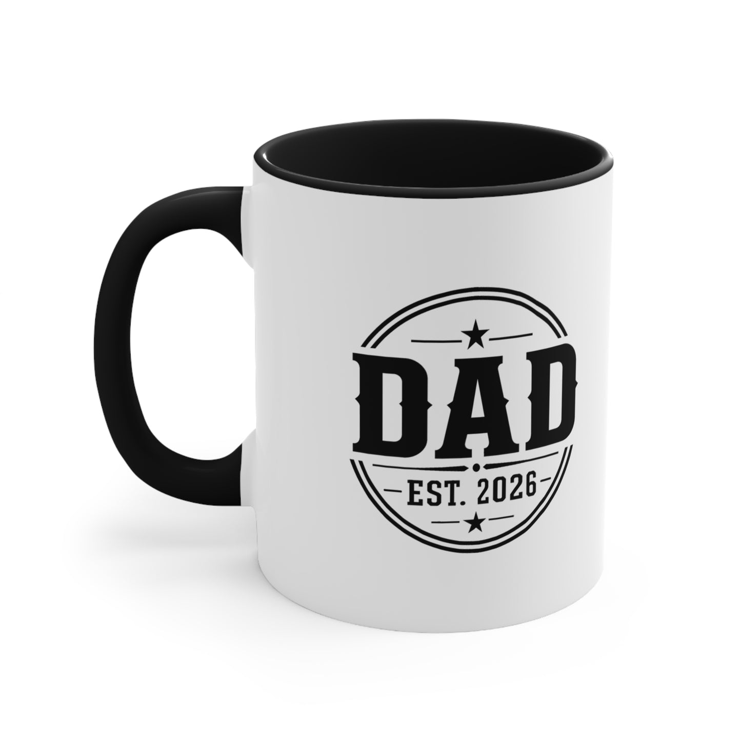 Dad Est. 2026 Accent Mug