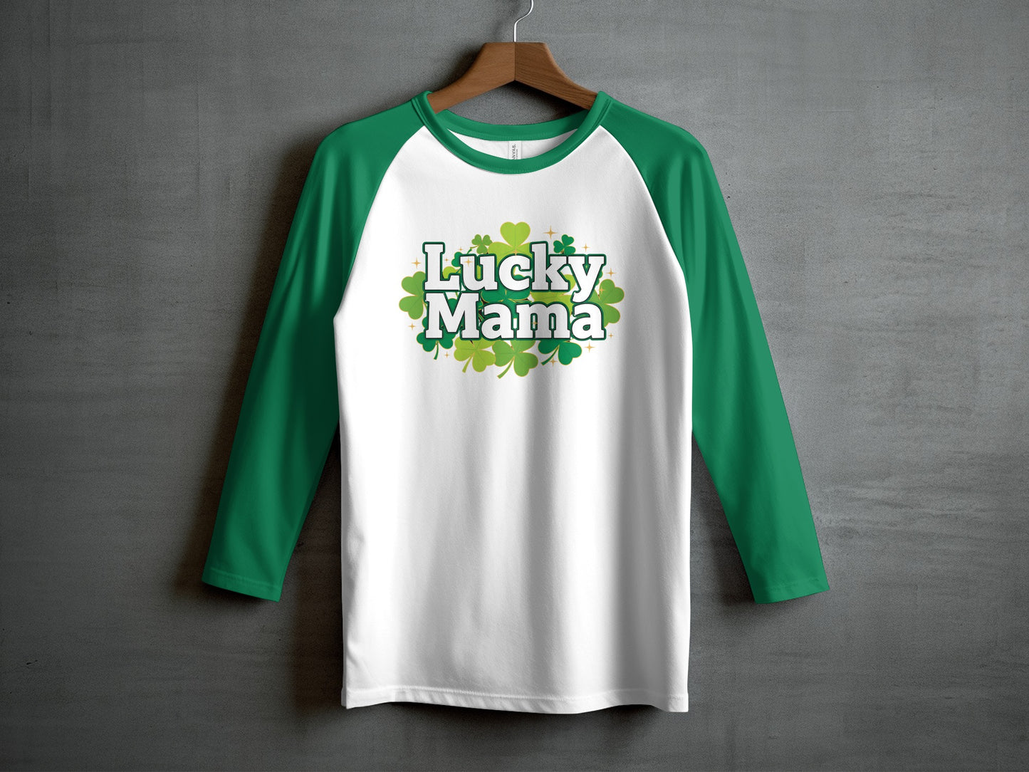Lucky Mama St Patricks Day Clover Graphic Design product type