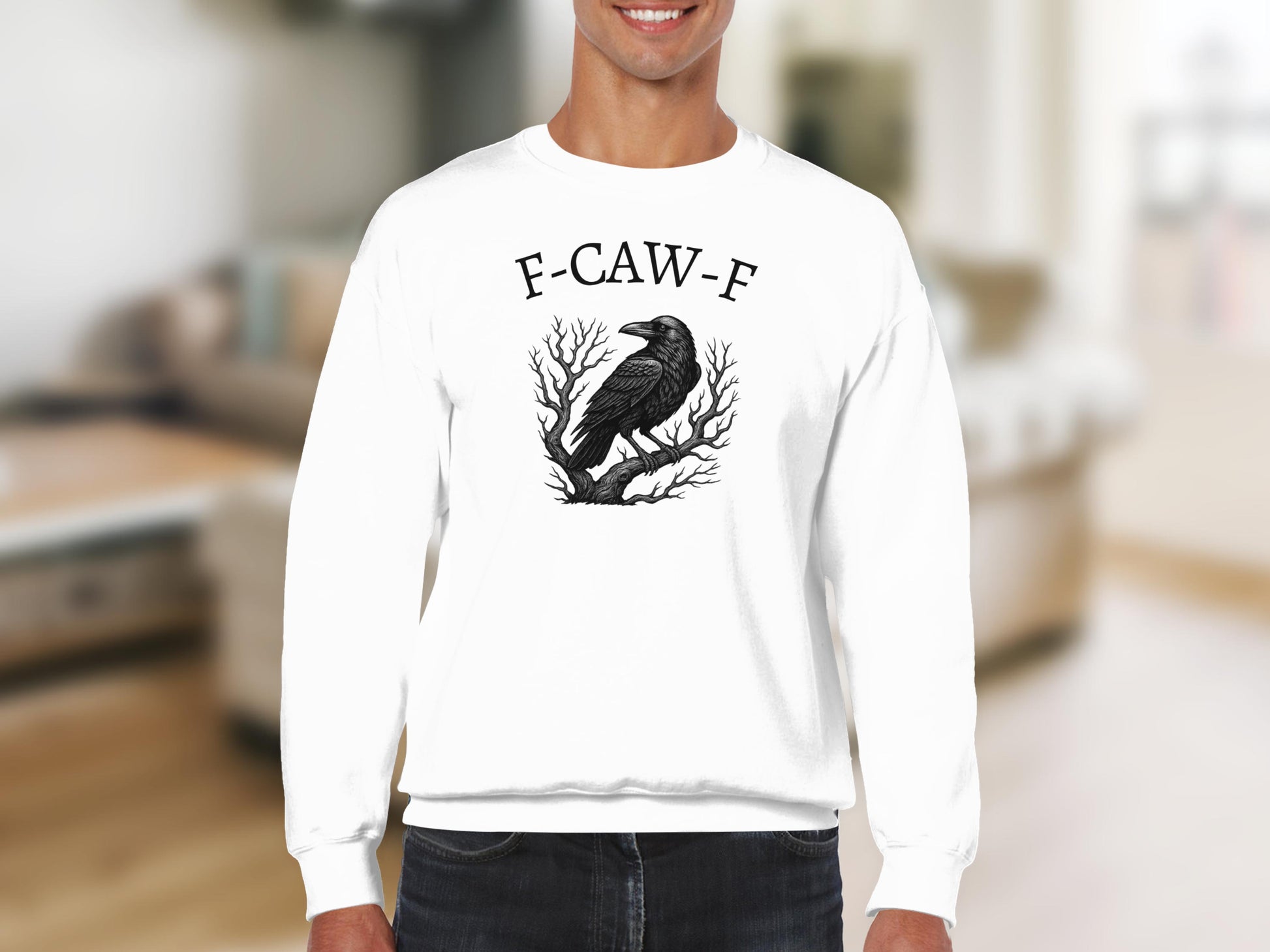 F-CAW-F Crow Raven Graphic Unisex Sweater product