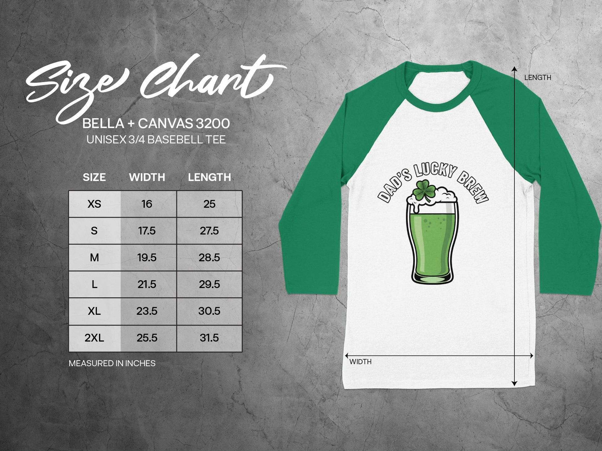 DAD'S LUCKY BREW UNISEX 3/4 BASEBALL TEE product type
dad's lucky brew, unisex baseball tee, 3/4 sleeve tee, st patricks day, shamrock design, irish beer tee, green beer graphic, dad gift idea, fathers day, lucky clover, beverage shirt, drinking tee, raglan style, baseball shirt, unisex apparel, holiday clothing, graphic tee, brew lover, green white shirt, celebration top