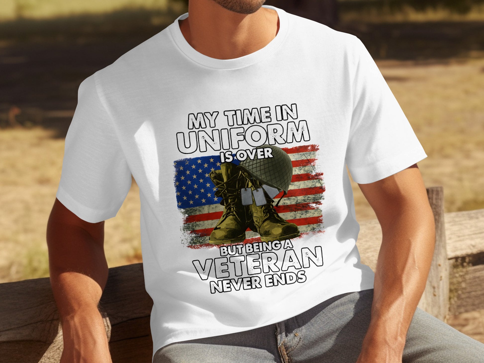My Time In Uniform Over Being Veteran Never Ends Shirt