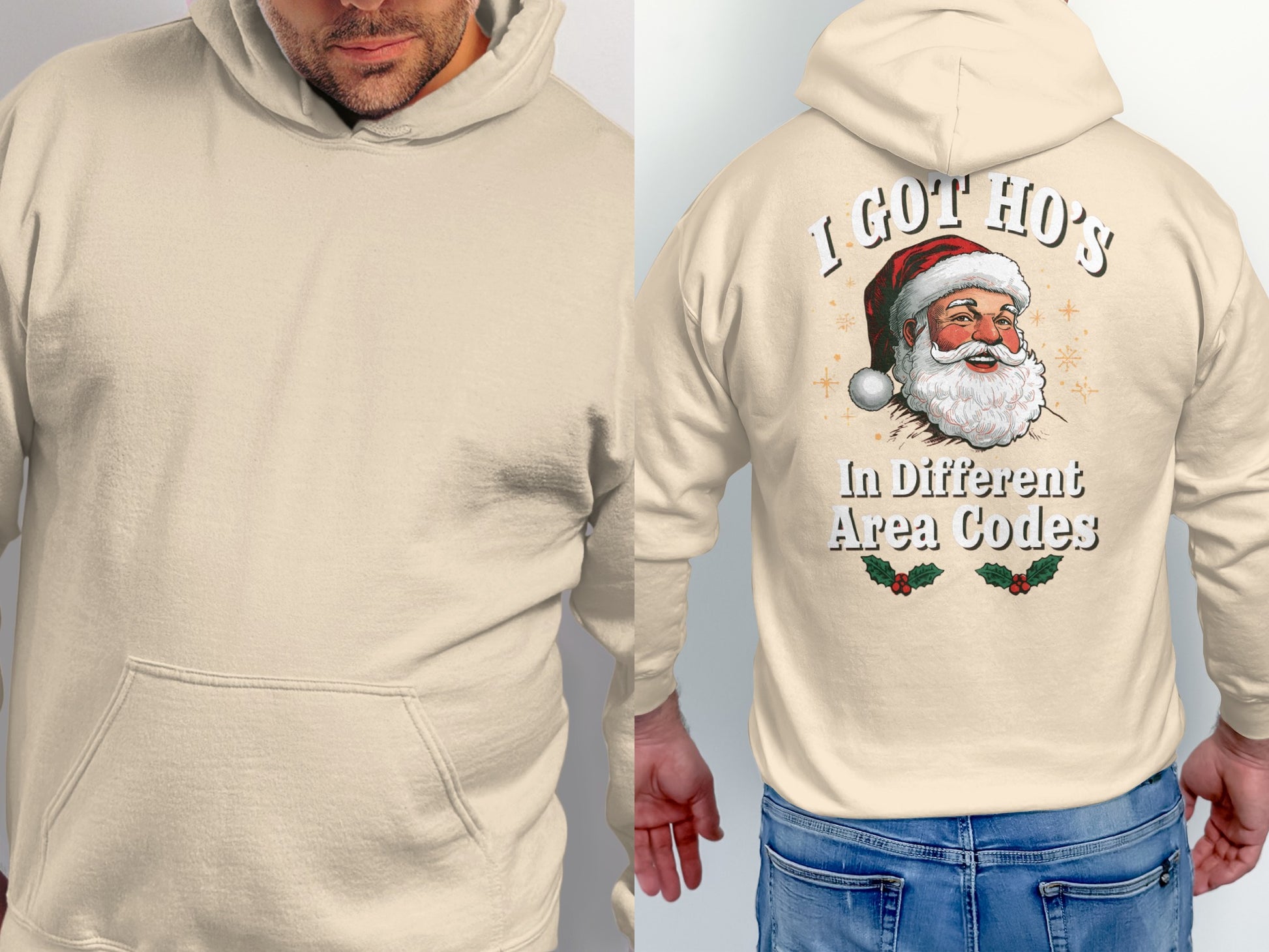 Santa Claus I Got Ho's In Different Area Codes Hoodie