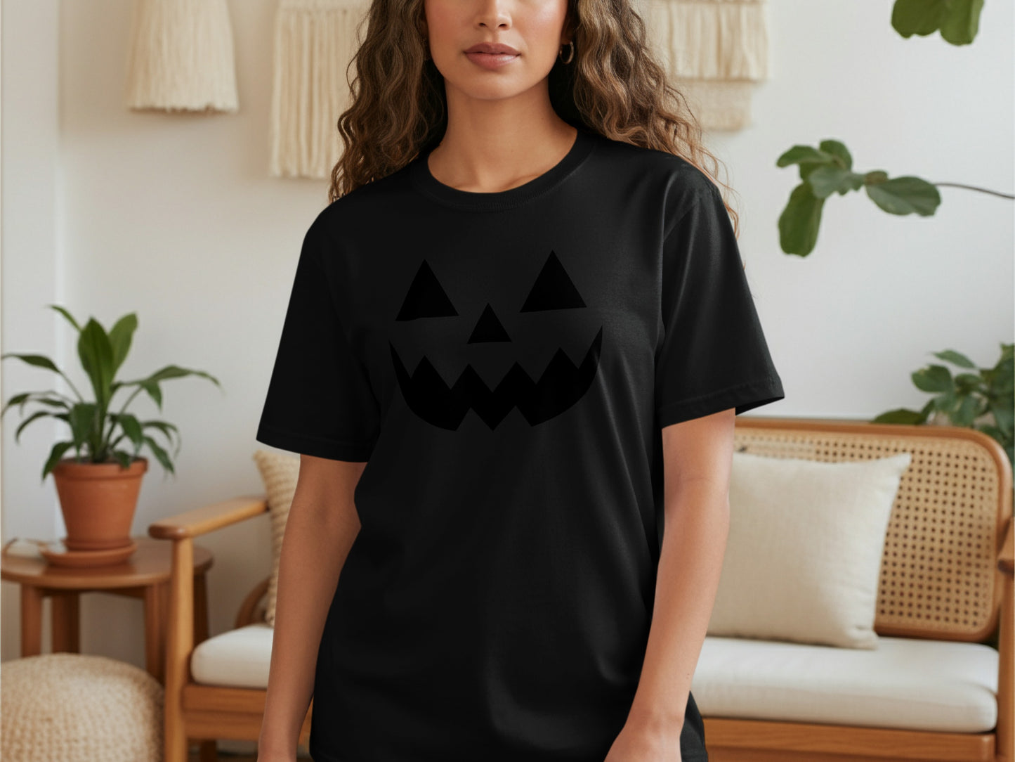 Spooky Jack-O'-Lantern Black Halloween T-shirt product