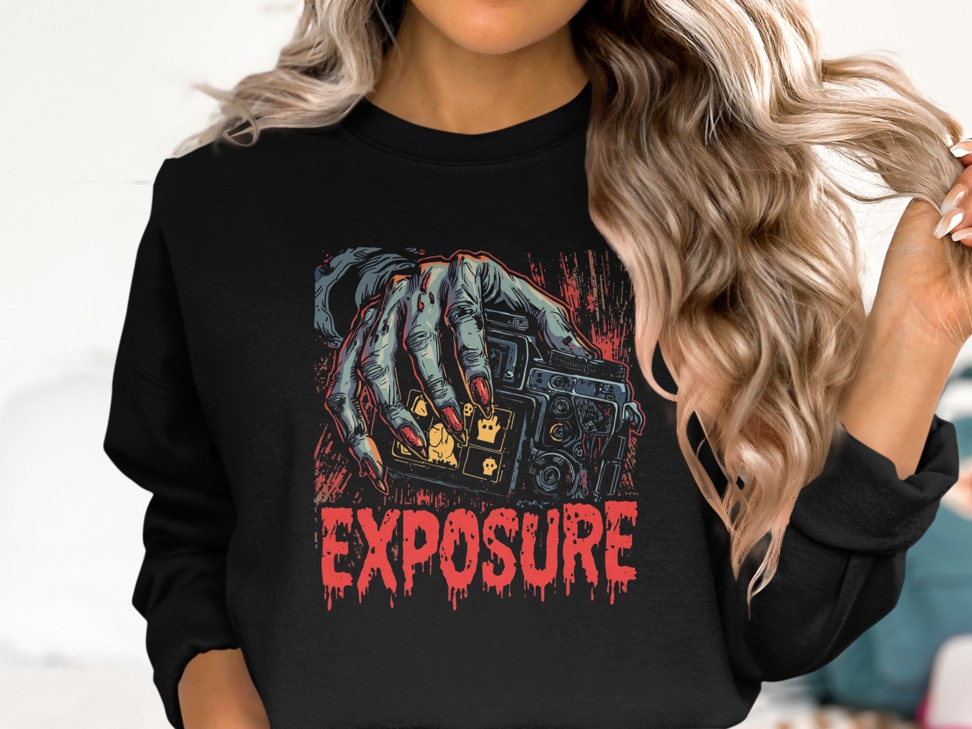 Exposure Horror Hand Graphic Long Sleeve Shirt product