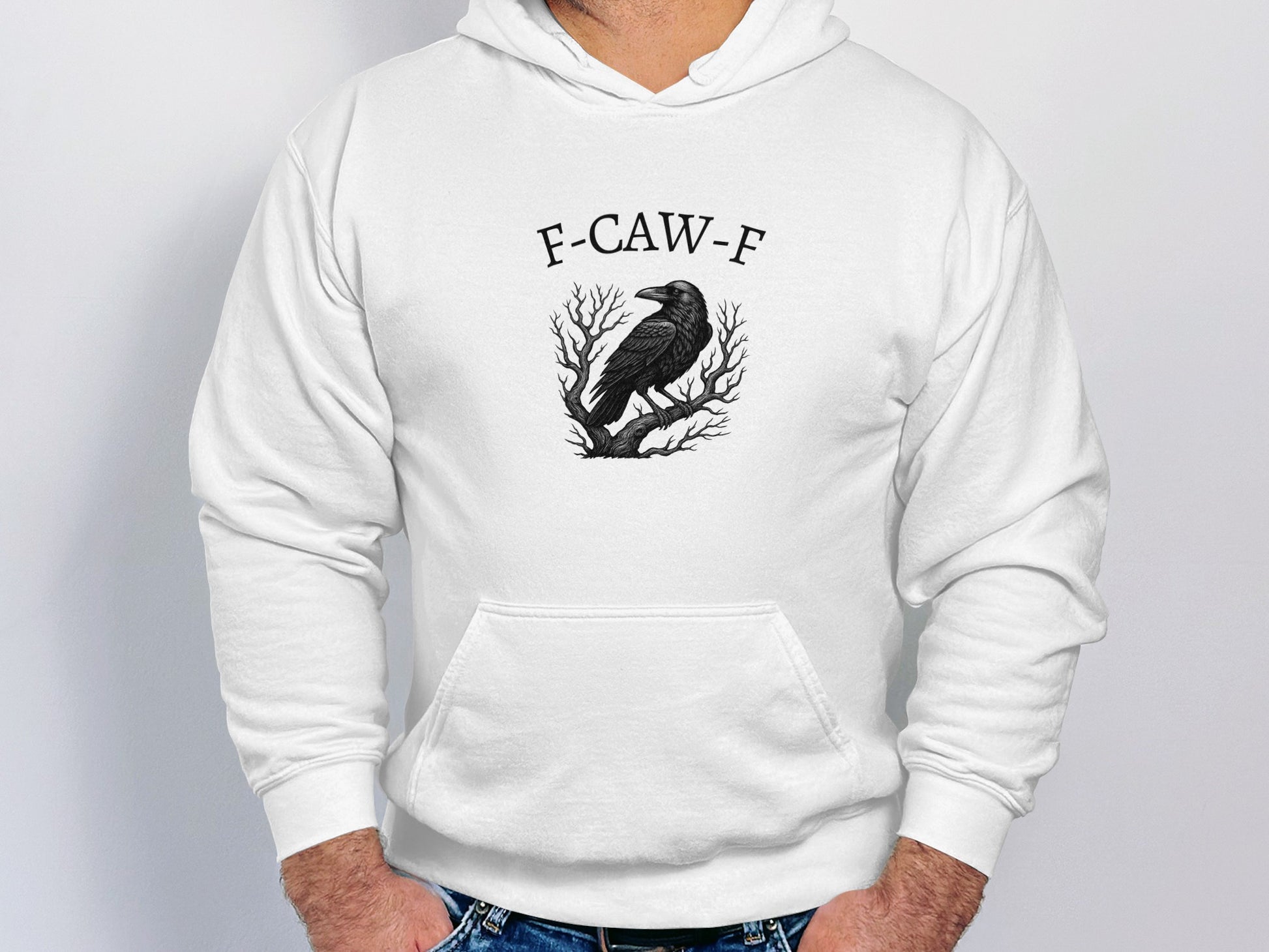 F-CAW-F Raven on Tree Branch Graphic Hoodie product