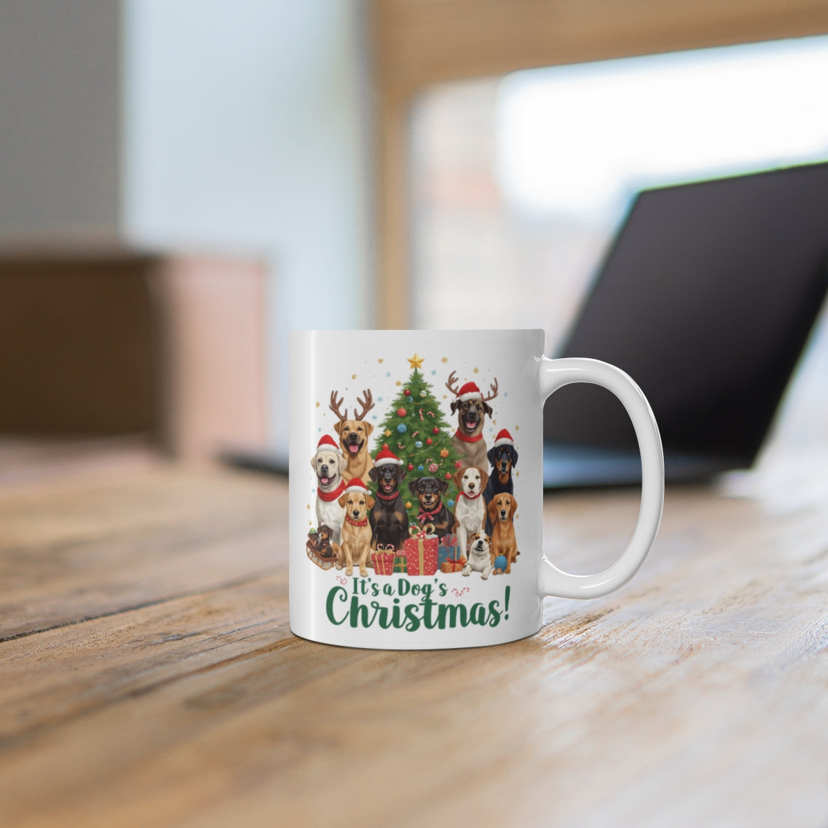 It's a Dog's Christmas themed coffee mug product
