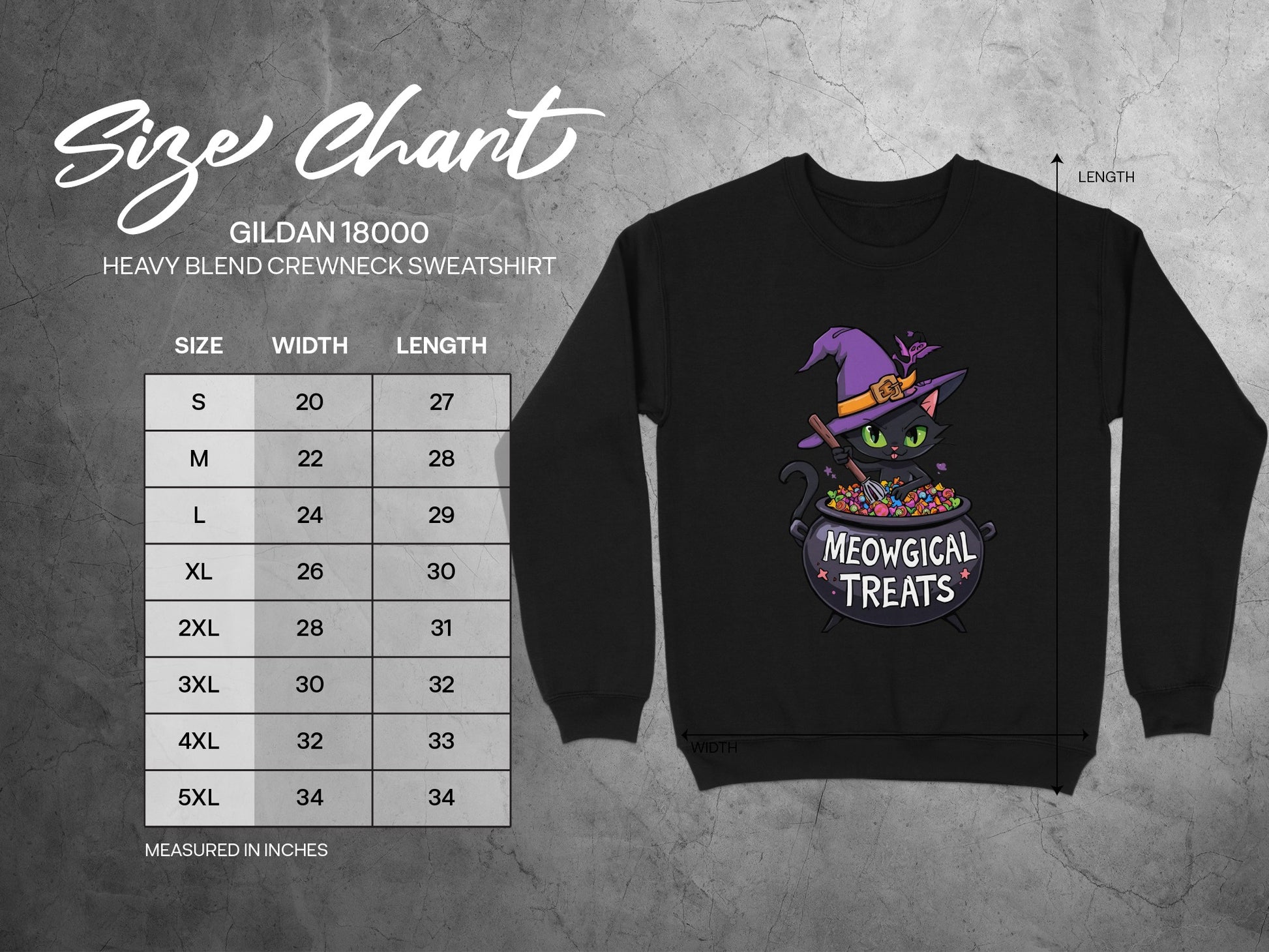 Halloween Cat with Meowgical Treats Sweatshirt product
