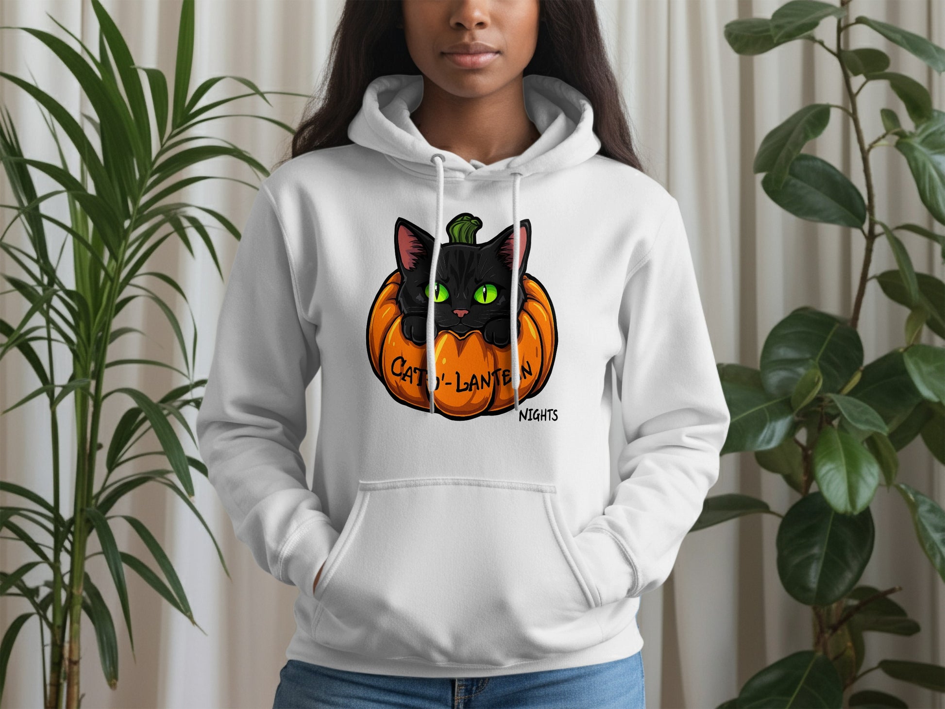 Cute Black Cat in Pumpkin Design Hoodie product