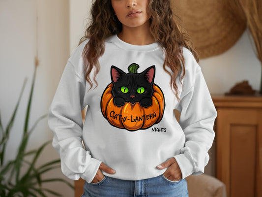 Cat-o-Lantern Nights Themed Sweatshirt product