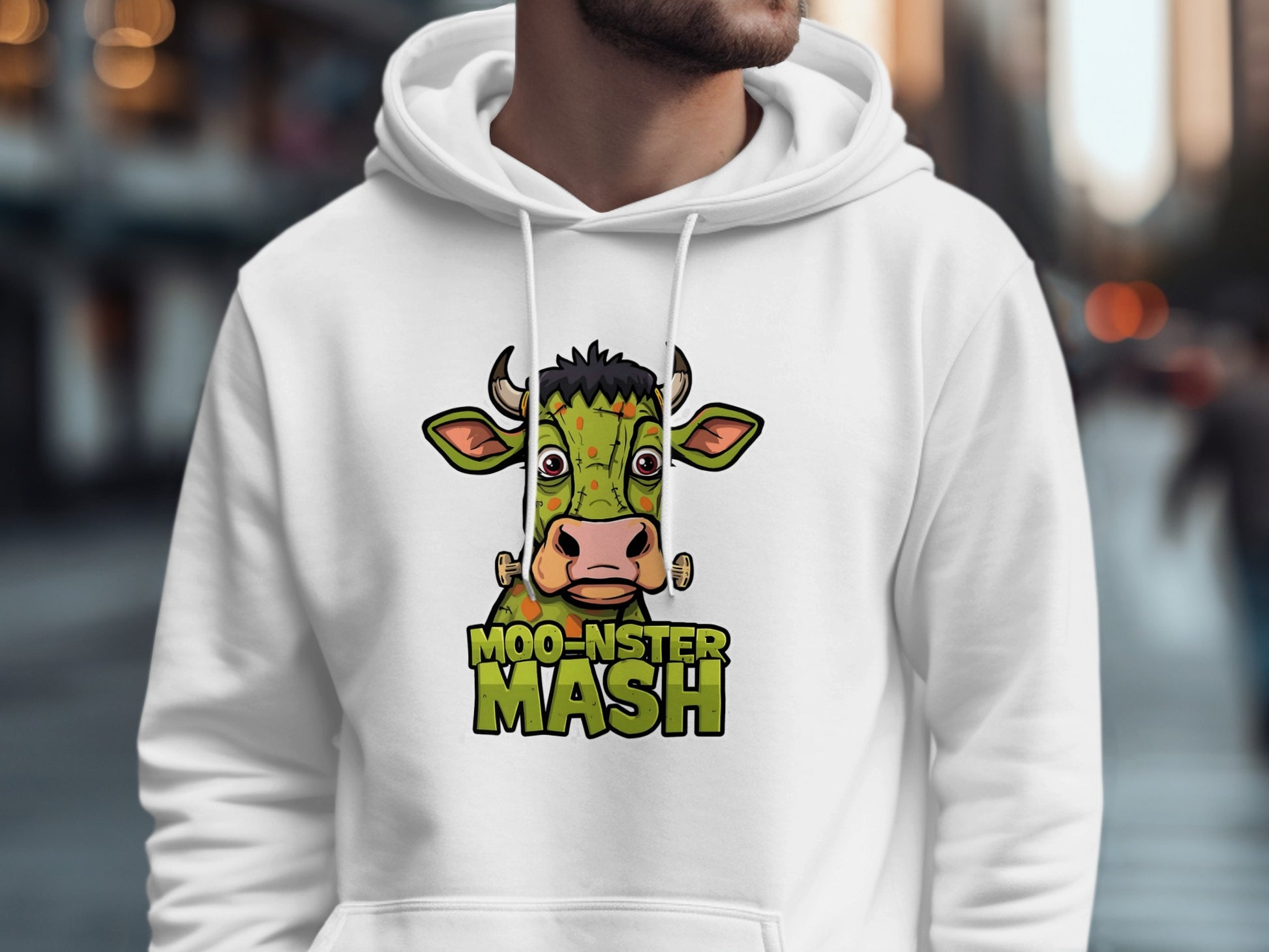 Moo-nster Mash Unique Graphic Hoodie product type