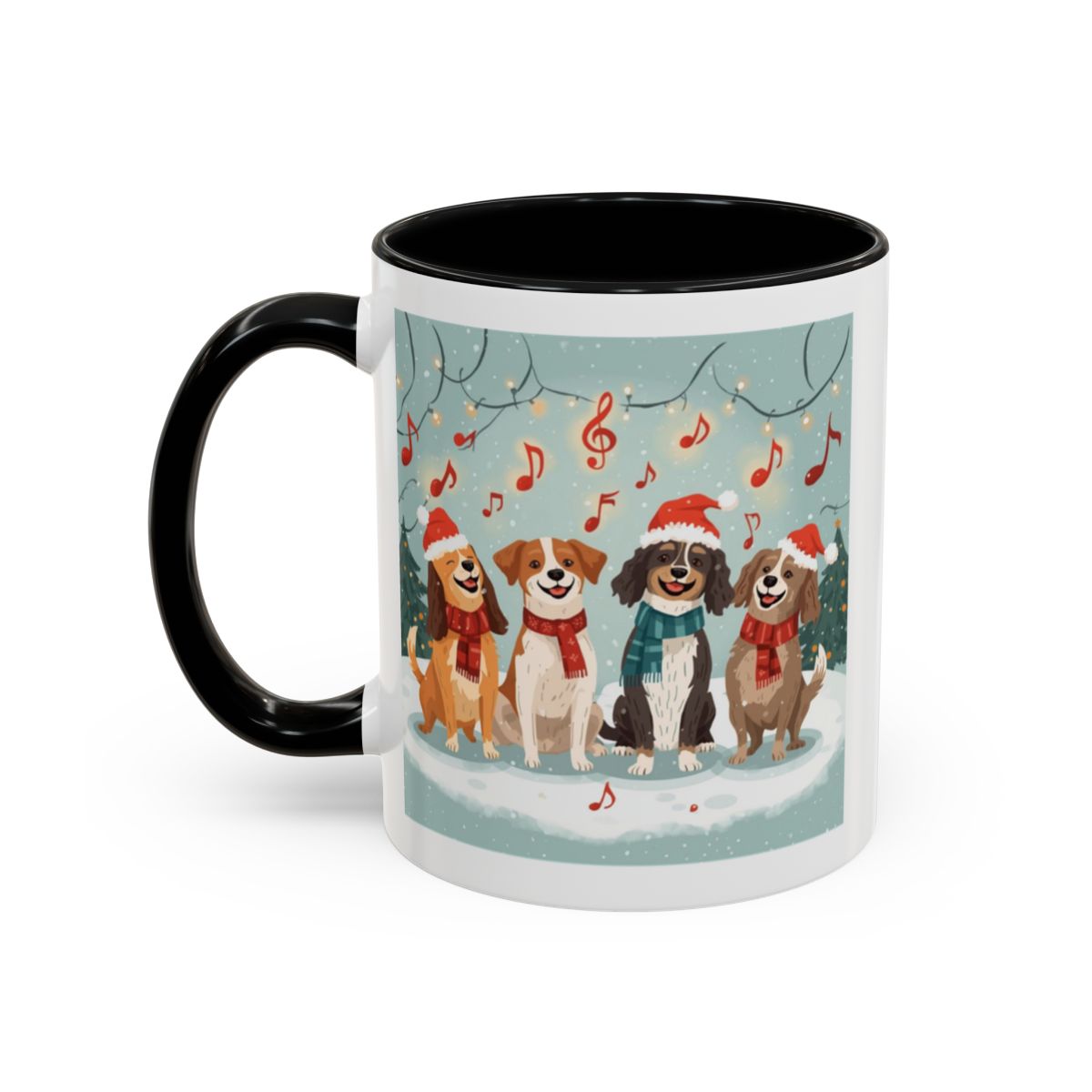 Christmas Dogs Singing Ceramic Mug Gift Item